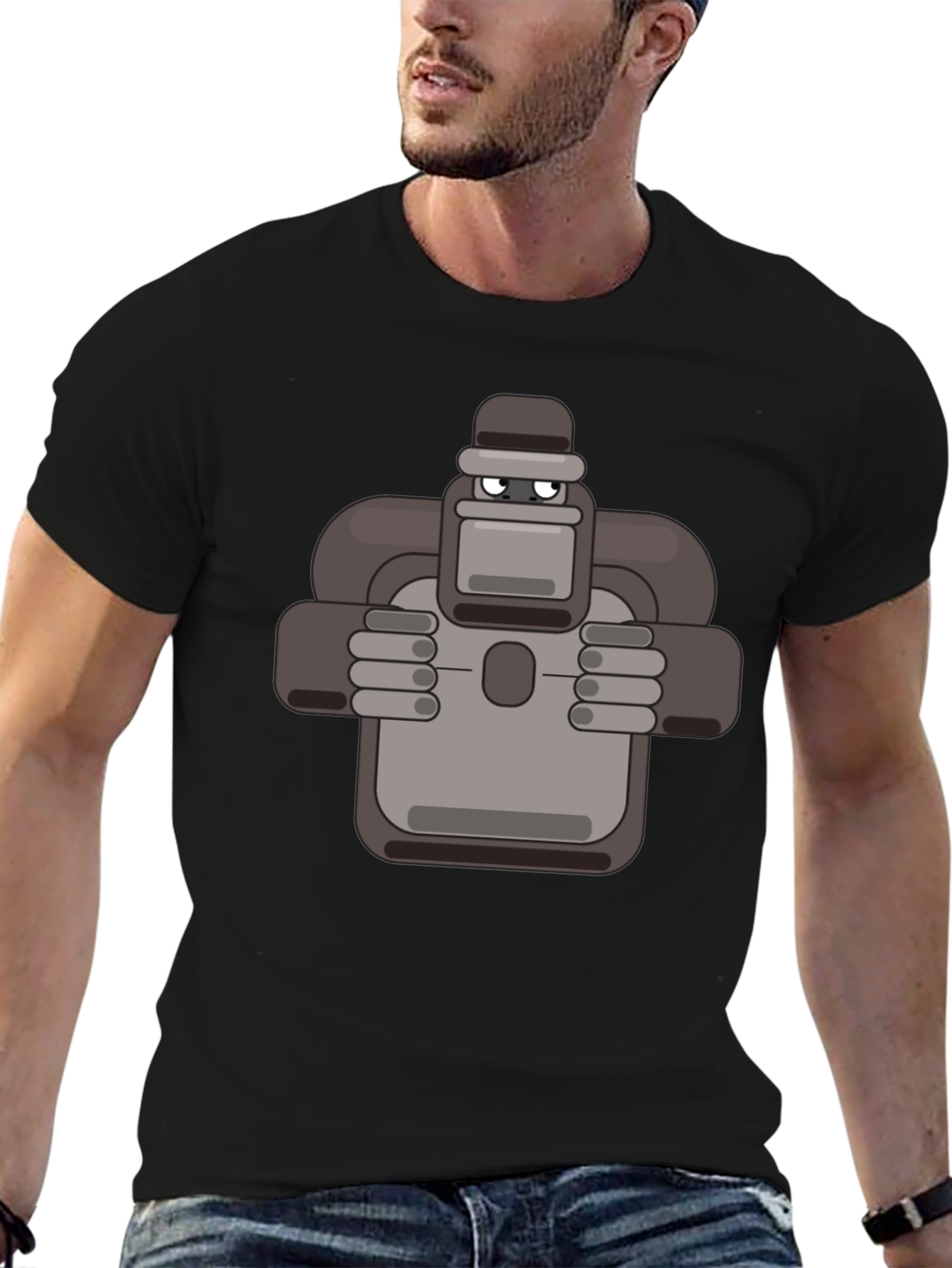 Cartoon Gorilla Graphic T-Shirt
