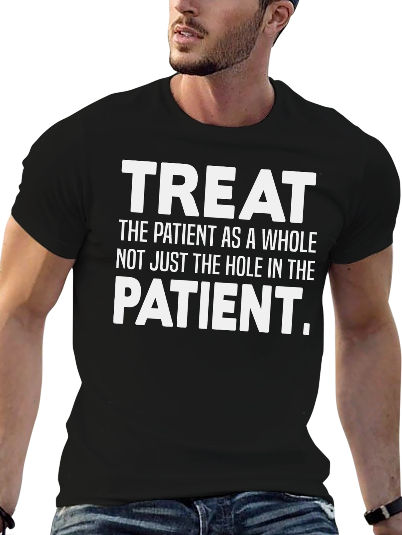 Treat The Patient Black T-Shirt