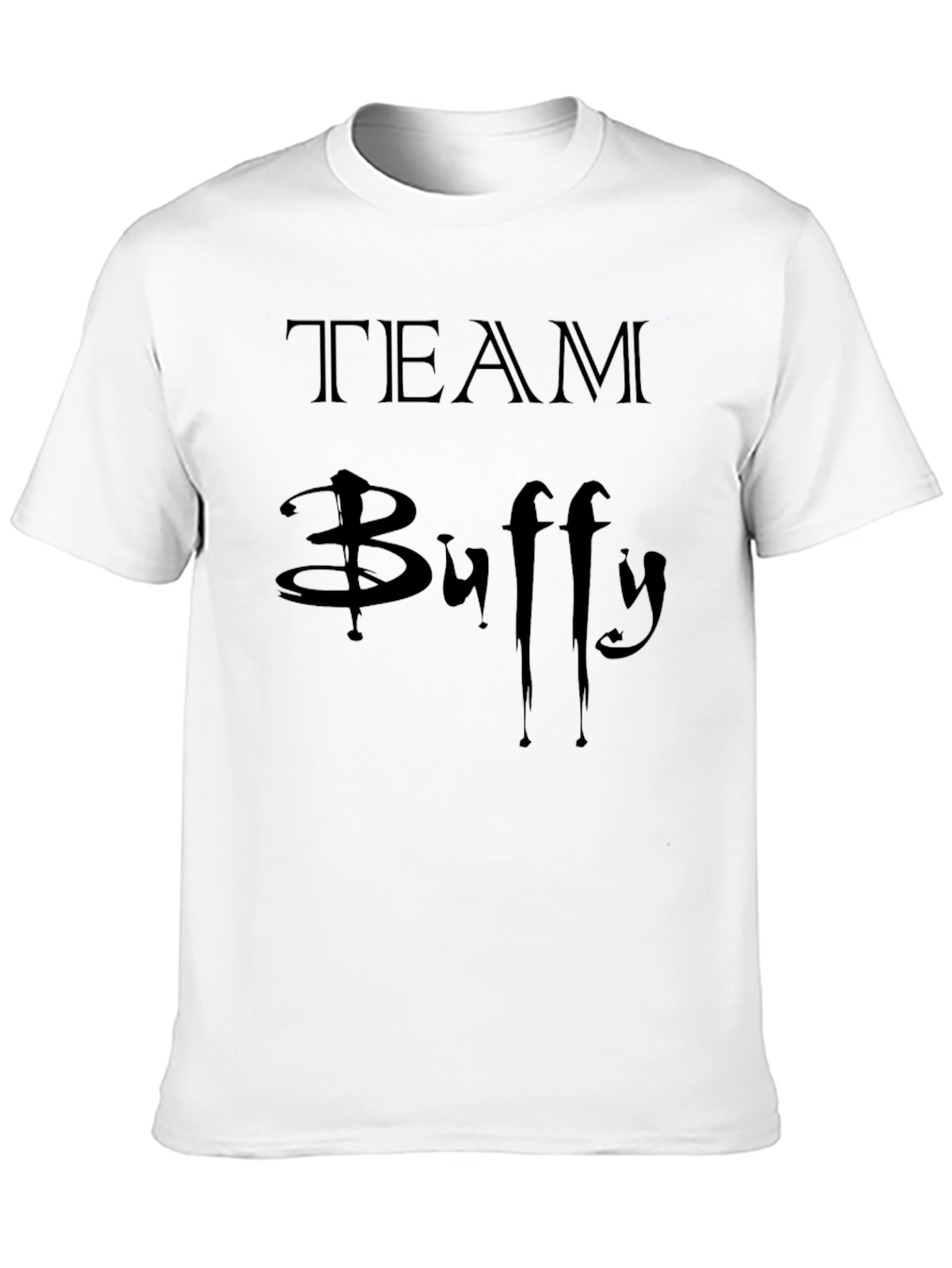 Team Buffy Graphic Tee - Black Cotton T-Shirt