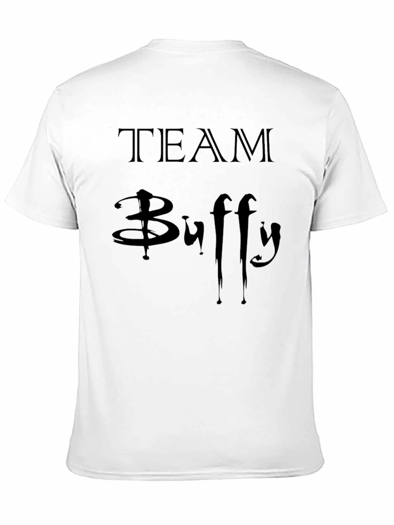 Team Buffy Graphic Tee - Black Cotton T-Shirt