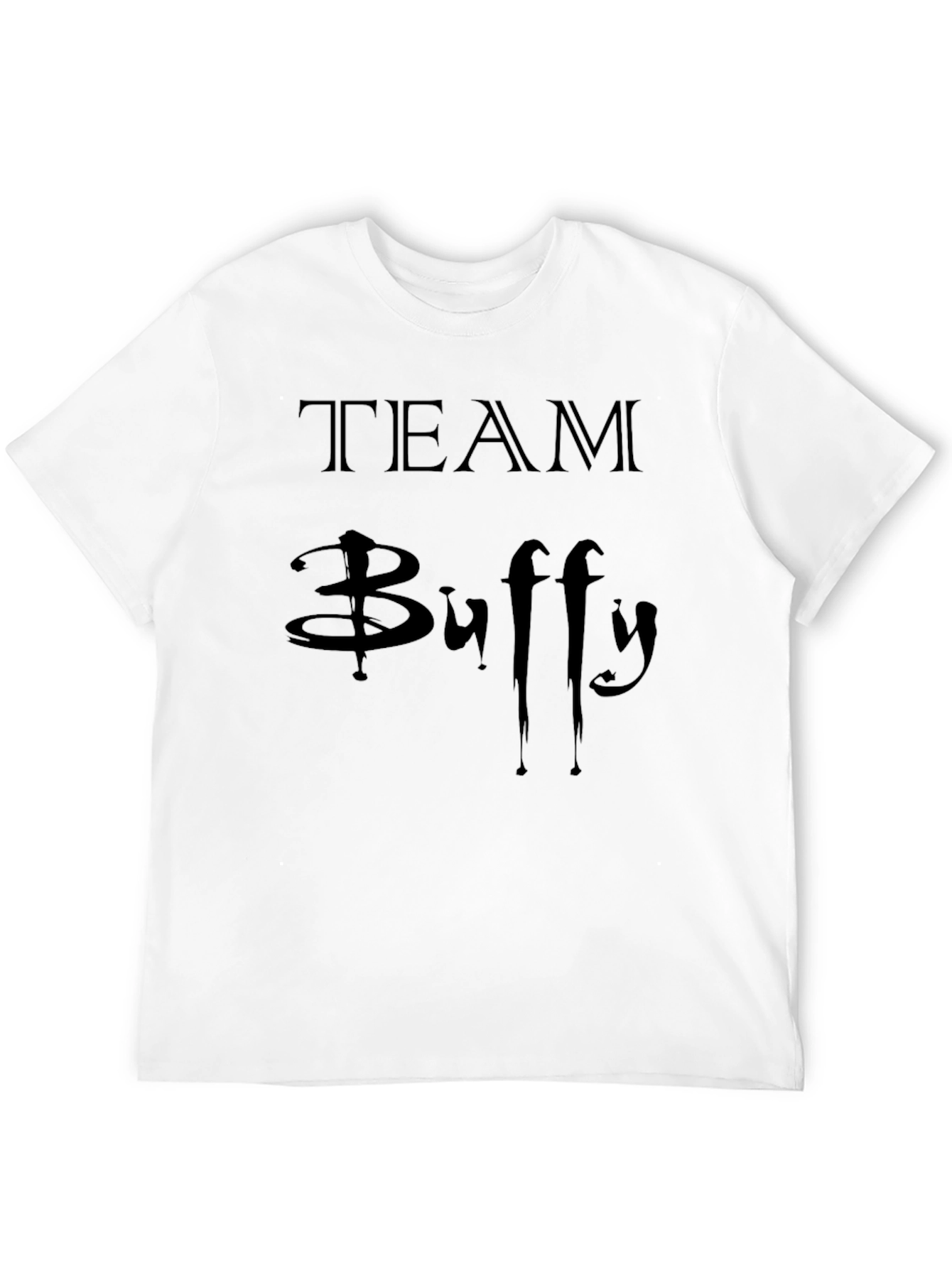 Team Buffy Graphic Tee - Black Cotton T-Shirt