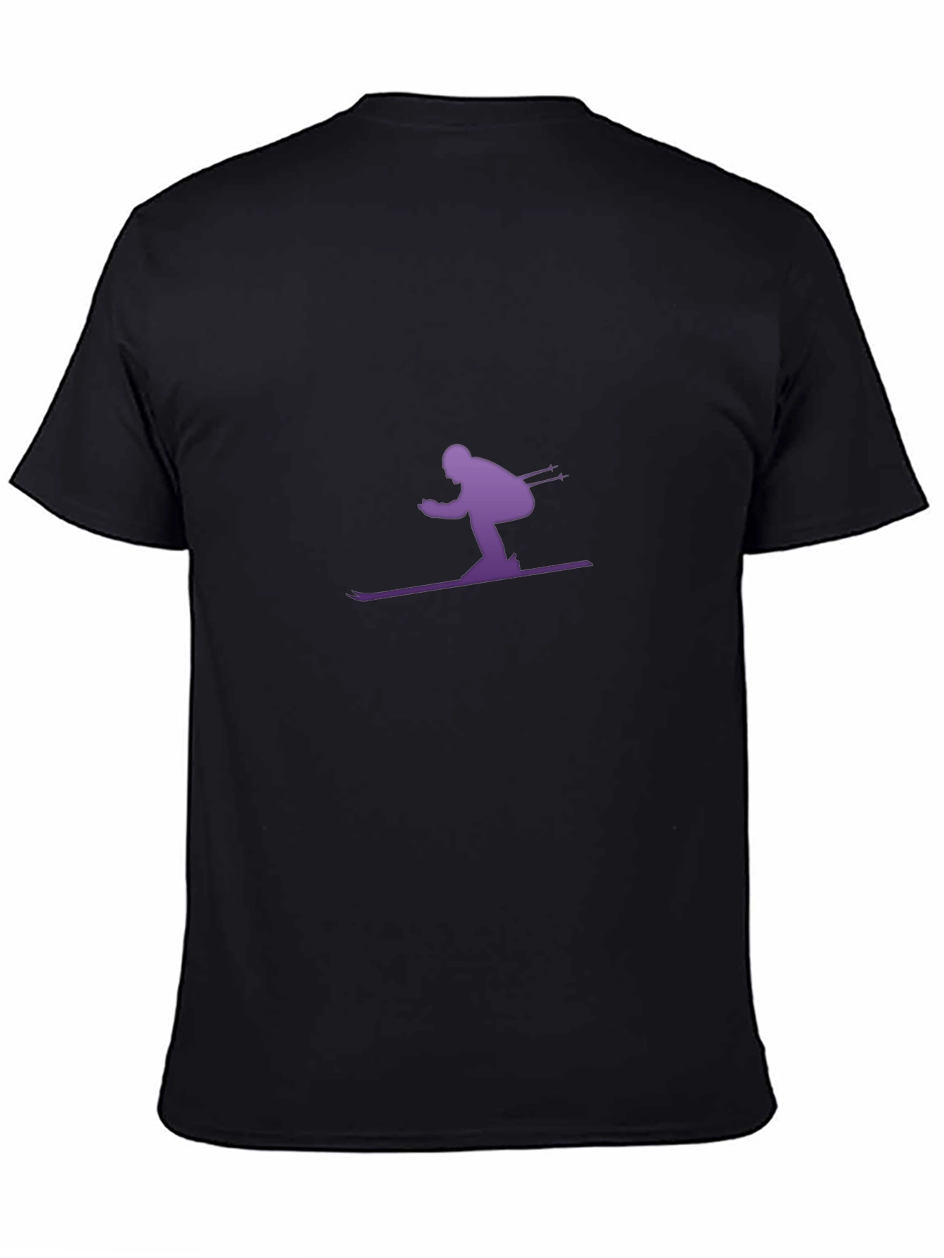 Skiing Silhouette Graphic T-Shirt - Sporty Casual Tee