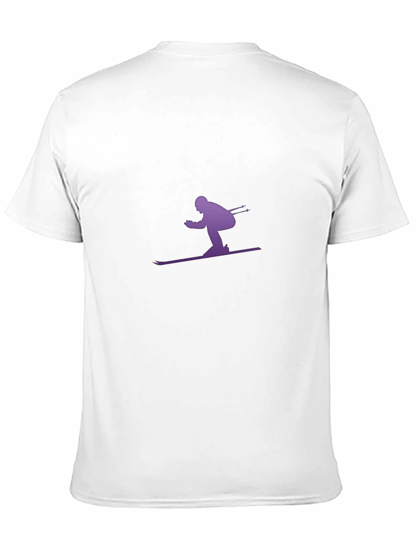 Skiing Silhouette Graphic T-Shirt - Sporty Casual Tee