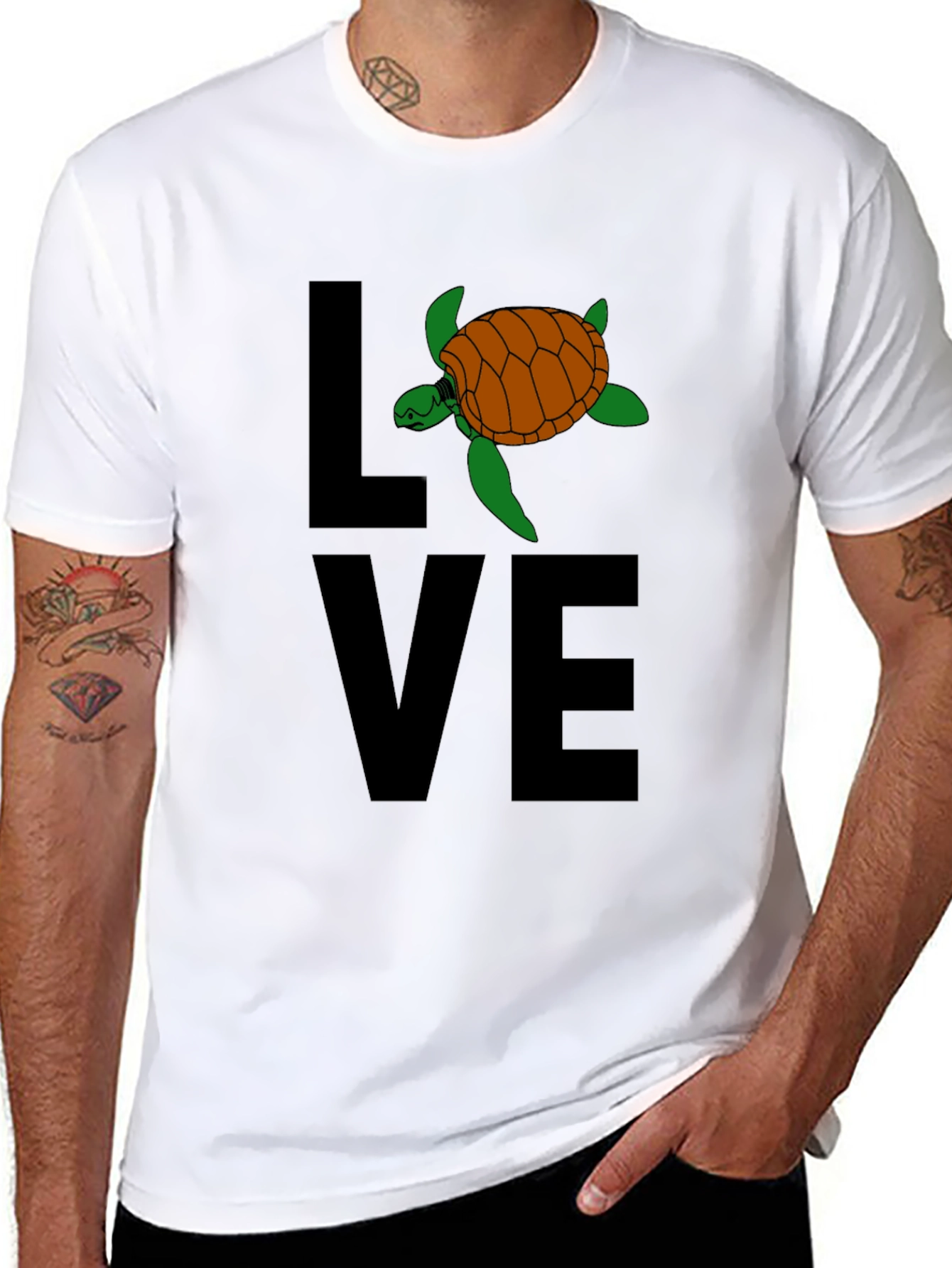 Turtle Love Graphic Tee - Black