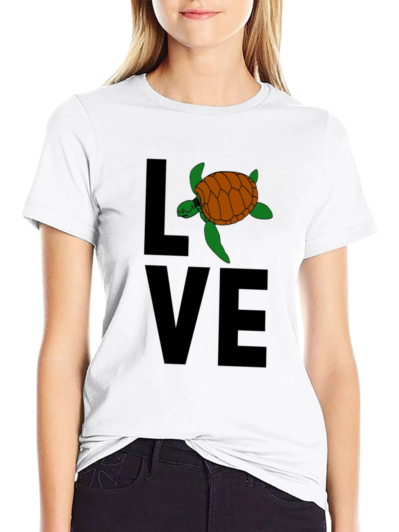 Turtle Love Graphic Tee - Black
