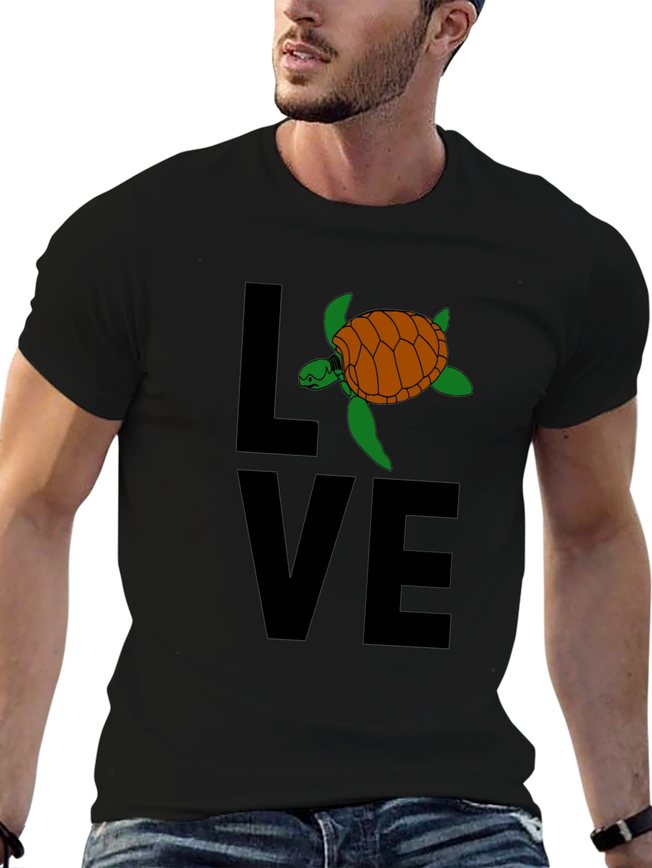 Turtle Love Graphic Tee - Black