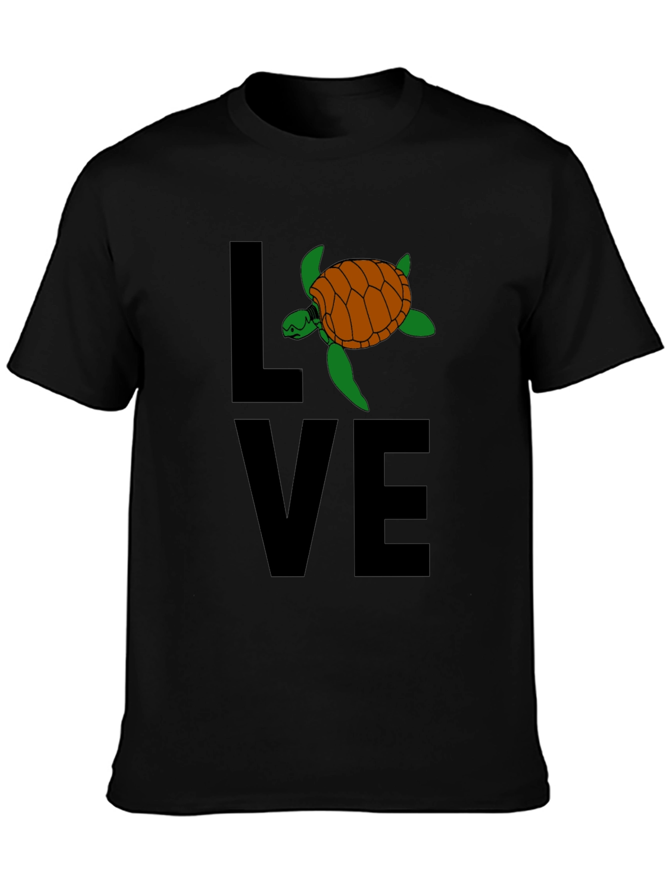 Turtle Love Graphic Tee - Black
