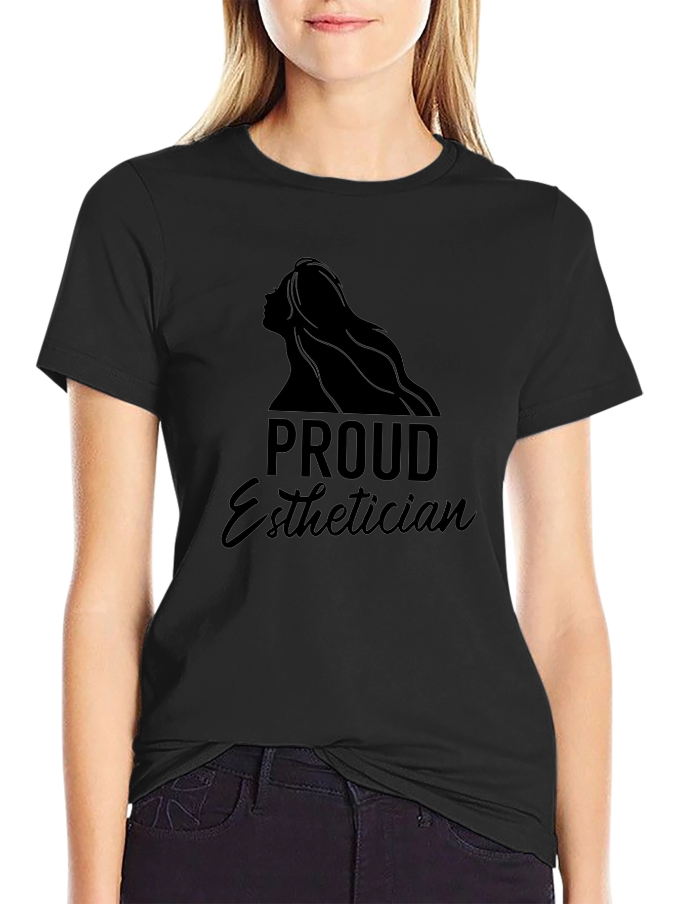 Proud Esthetician Black T-Shirt