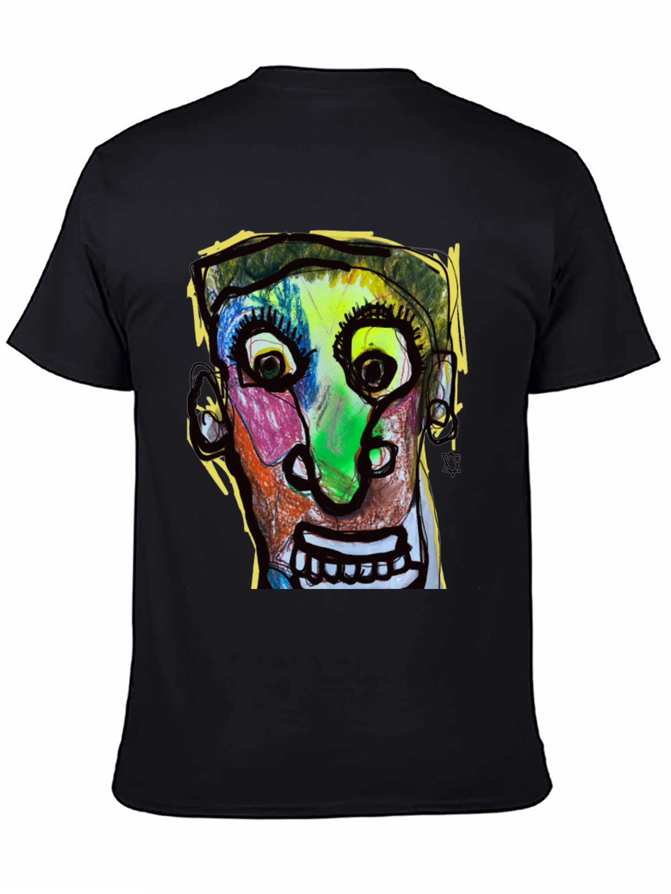 Abstract Face Graphic T-Shirt - Unique Art Tee