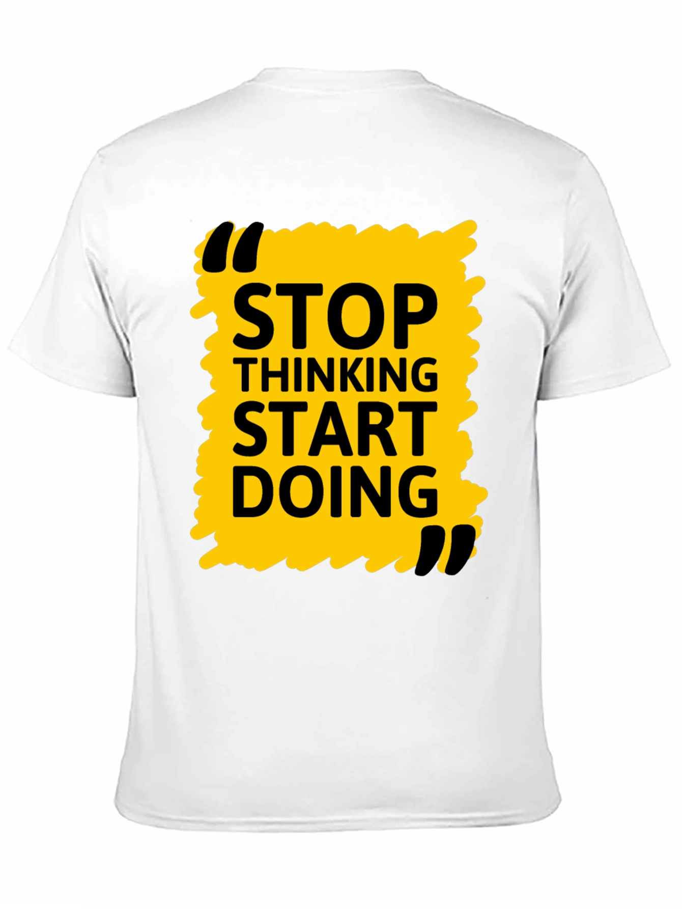 Stop Thinking Start Doing Black Graphic Tee