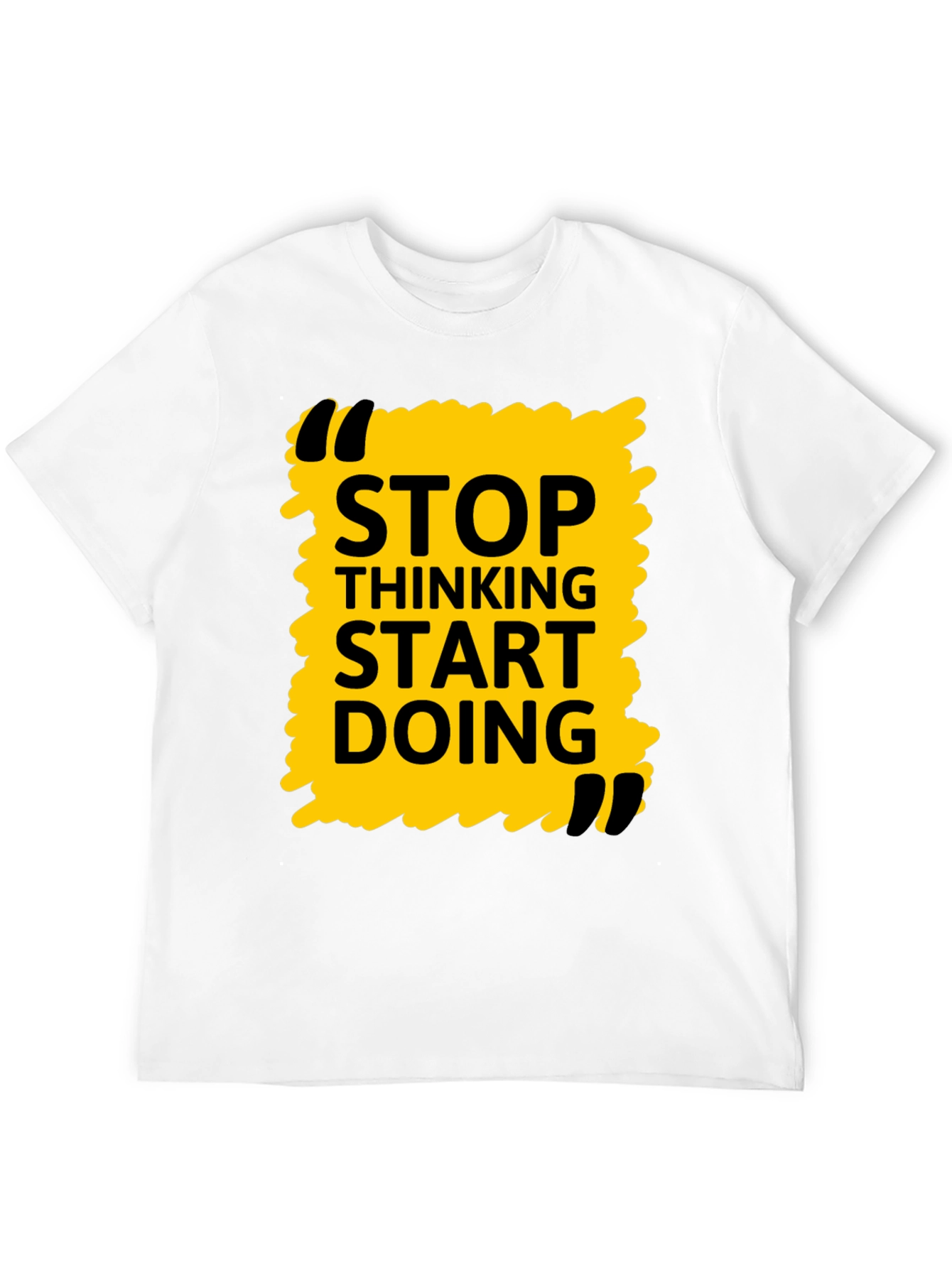 Stop Thinking Start Doing Black Graphic Tee