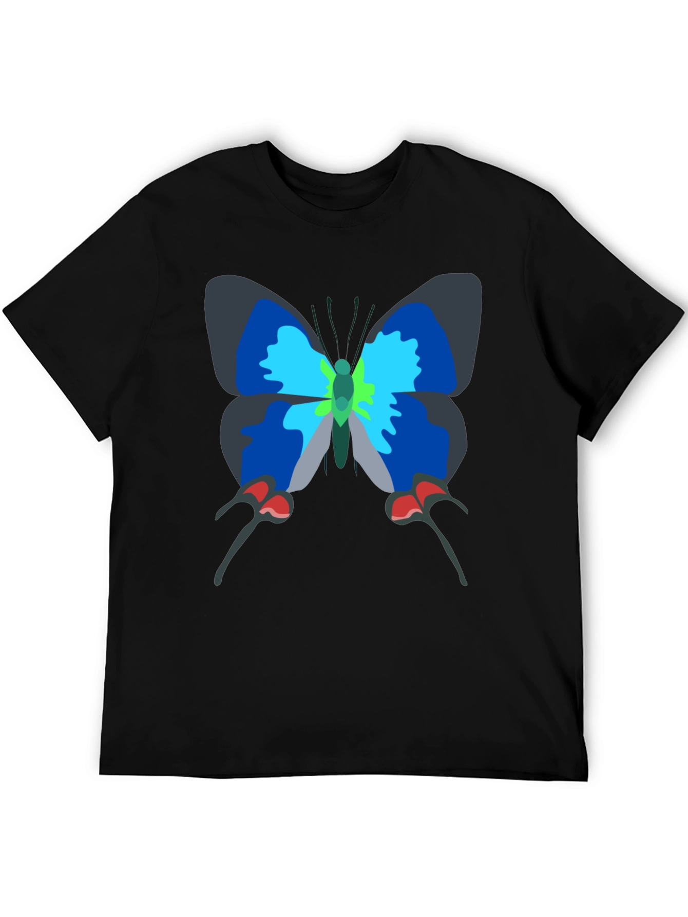 Butterfly Graphic Tee - Casual Black T-Shirt