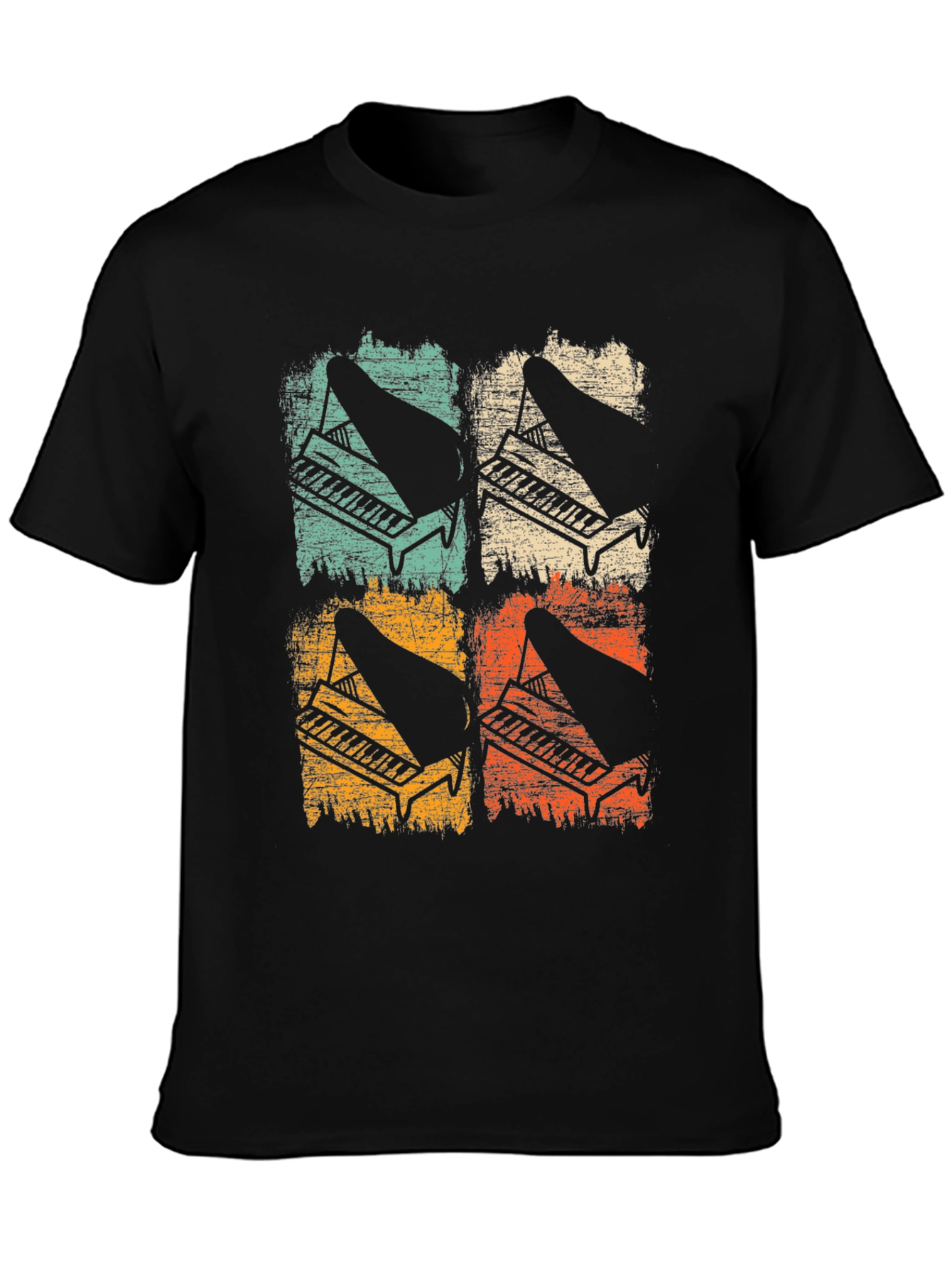 Retro Piano T-Shirt - Musical Instrument Tee