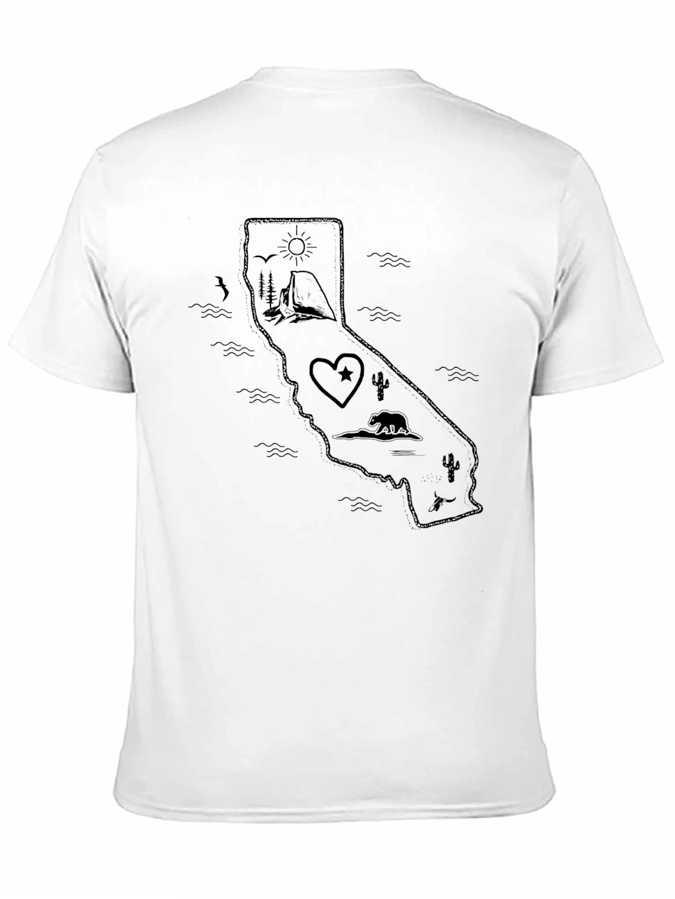 California Graphic Tee - Mens Black Casual Shirt