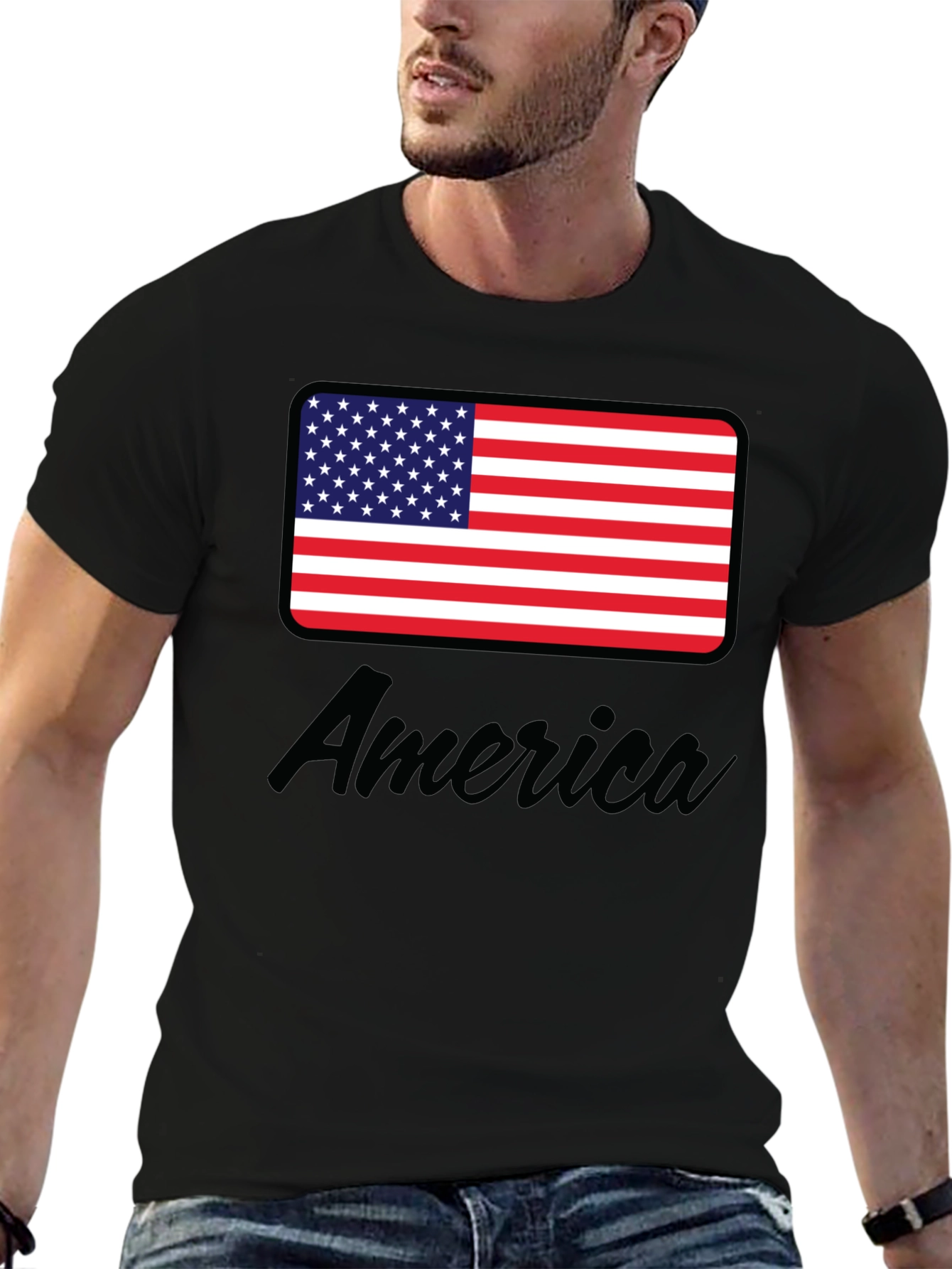 American Flag Graphic Tee - Patriotic Style