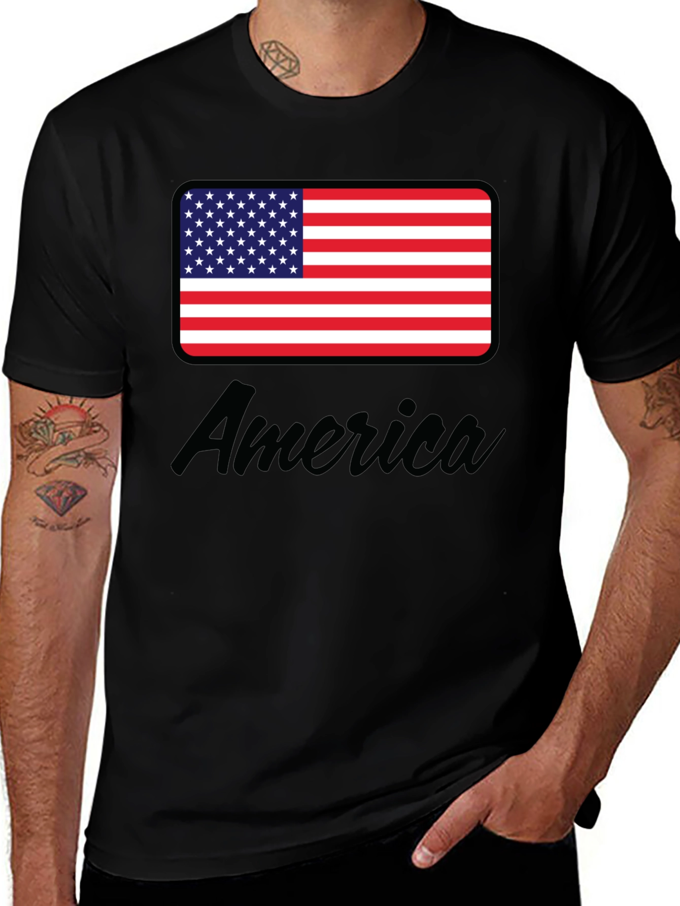 American Flag Graphic Tee - Patriotic Style