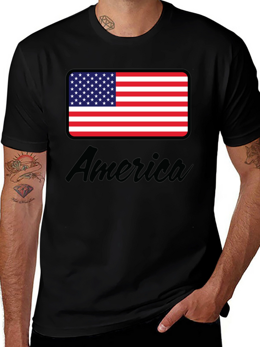 American Flag Graphic Tee - Patriotic Style