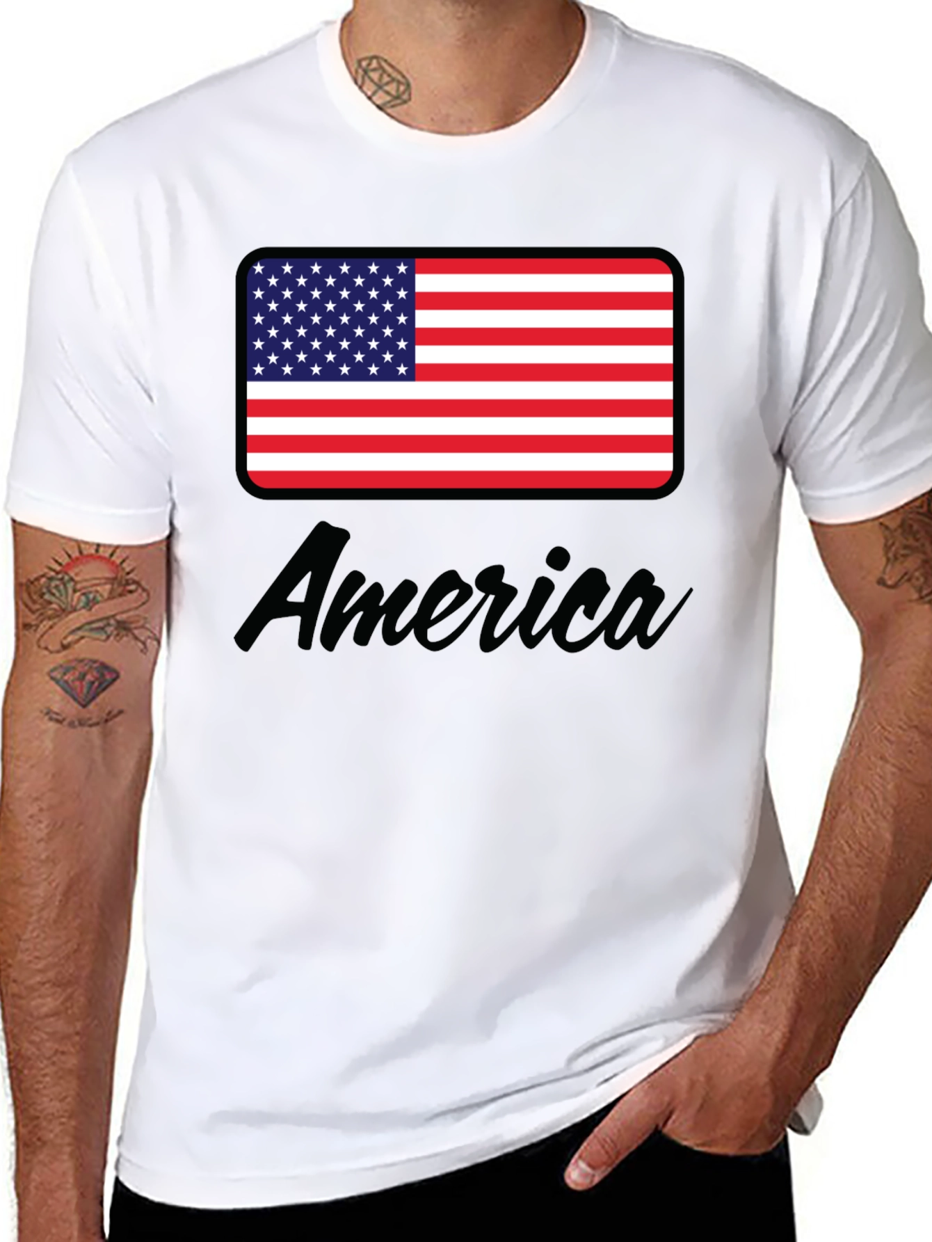 American Flag Graphic Tee - Patriotic Style