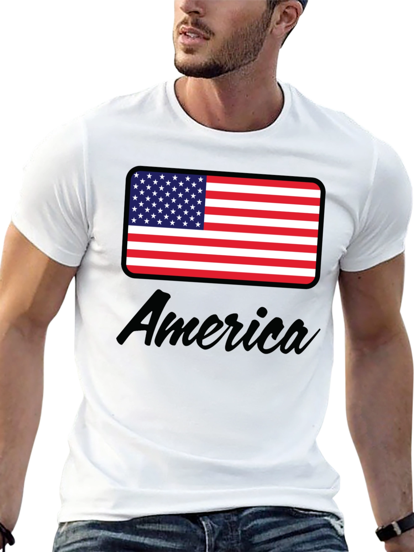 American Flag Graphic Tee - Patriotic Style
