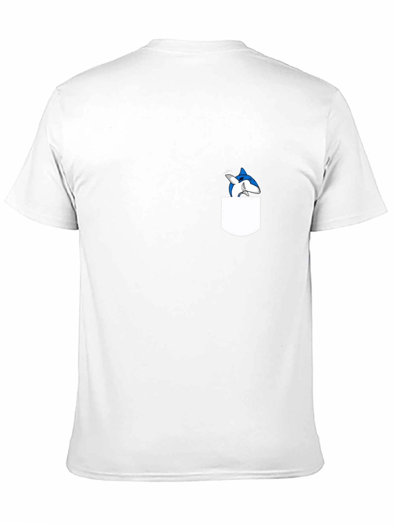 Shark Pocket T-Shirt - Black Cotton Tee