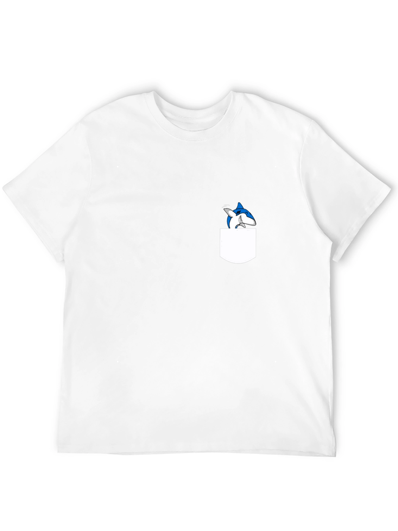 Shark Pocket T-Shirt - Black Cotton Tee