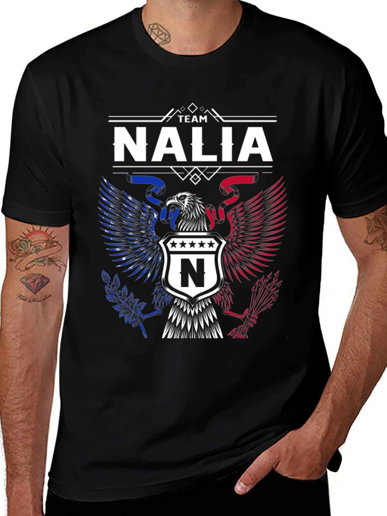 Team Nalia Eagle Graphic Tee - Patriotic Design