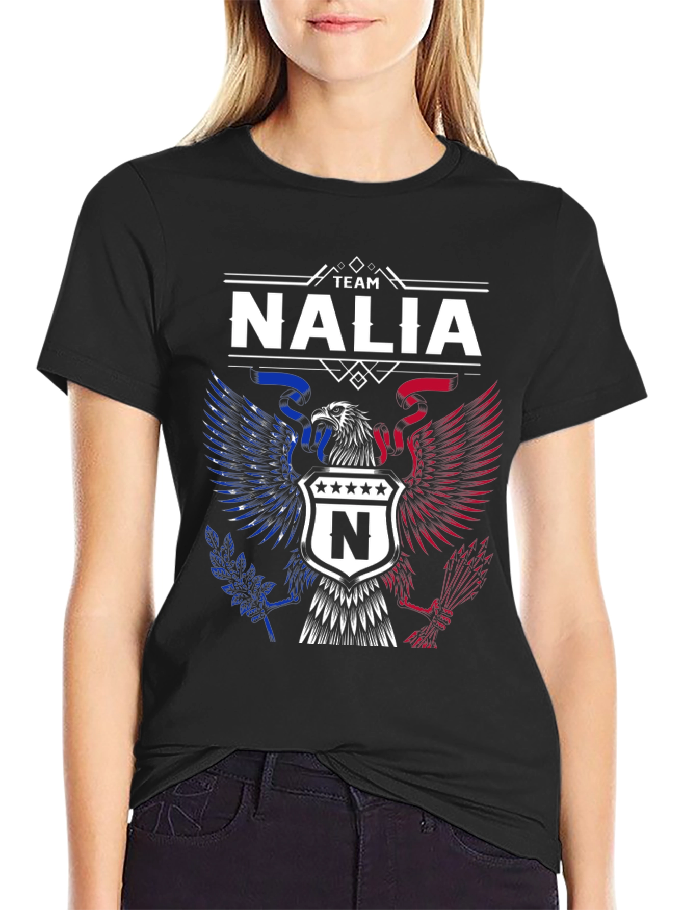 Team Nalia Eagle Graphic Tee - Patriotic Design