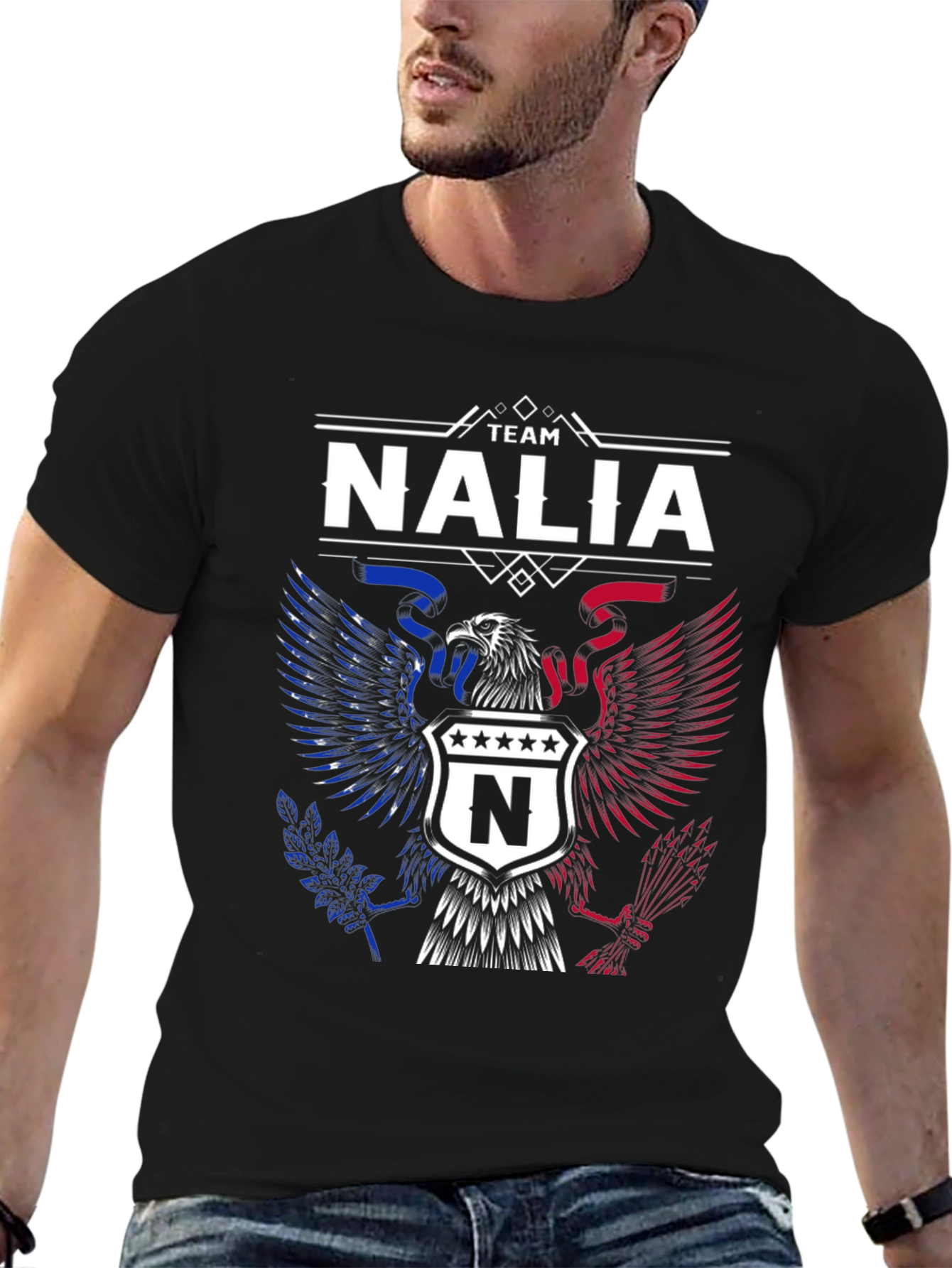 Team Nalia Eagle Graphic Tee - Patriotic Design