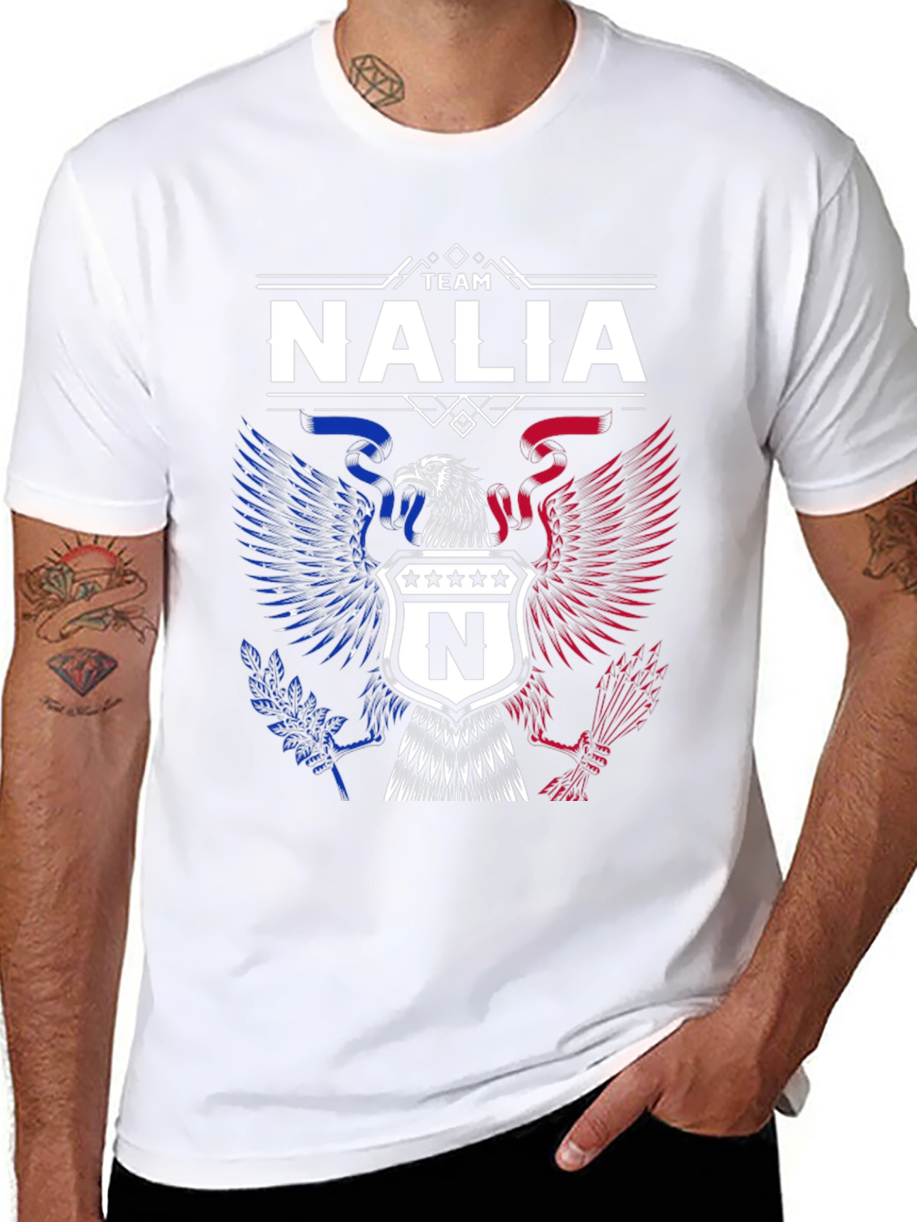 Team Nalia Eagle Graphic Tee - Patriotic Design