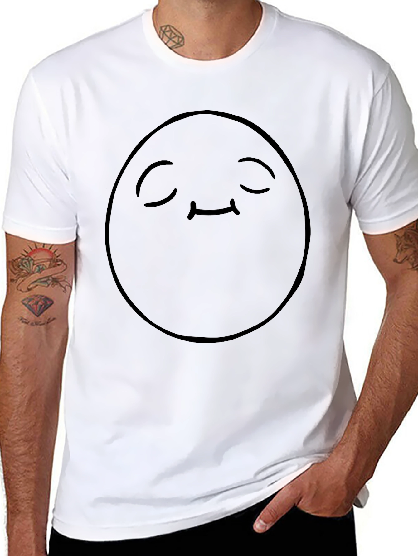 Zen Face Graphic T-Shirt - Unisex Black Tee