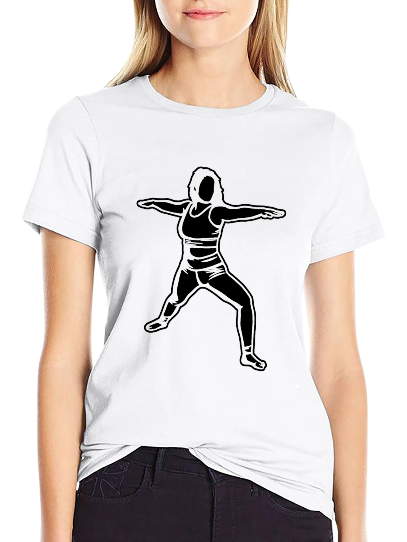 Yoga Pose Graphic Tee - Casual Comfort