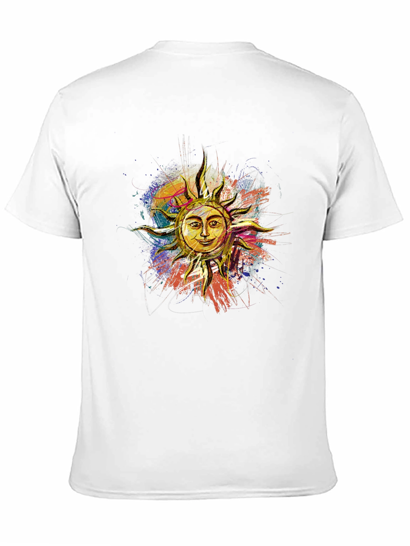 Sun Graphic Print Black T-Shirt
