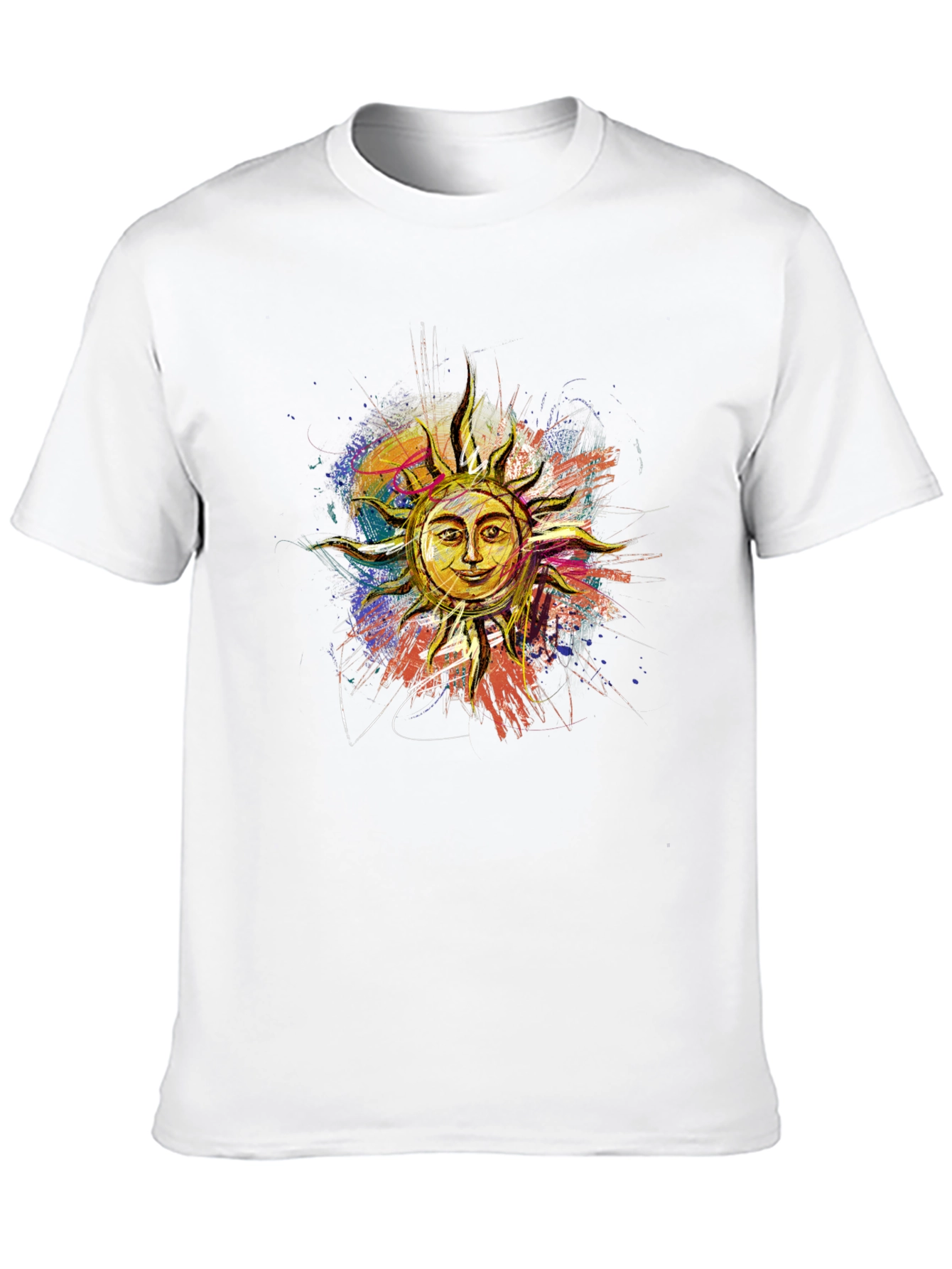 Sun Graphic Print Black T-Shirt