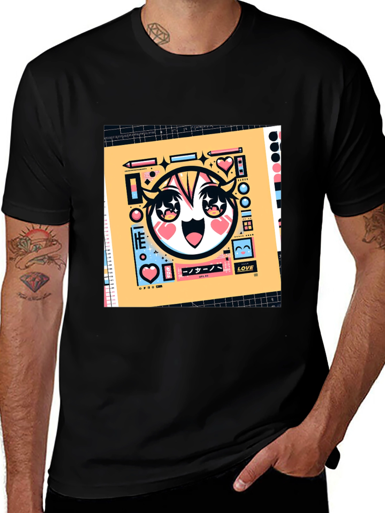 Anime Graphic Tee - Unique Cartoon Design