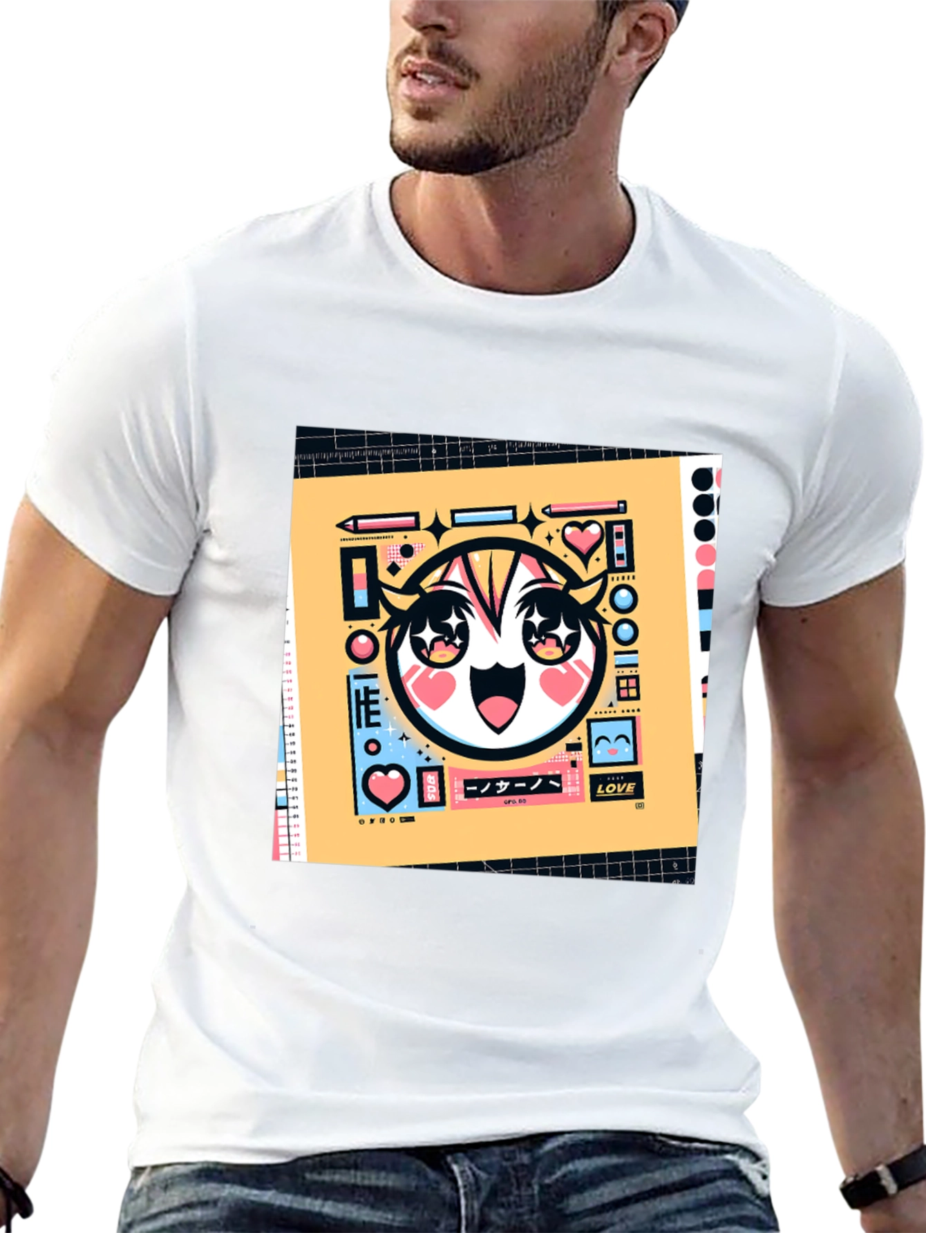 Anime Graphic Tee - Unique Cartoon Design