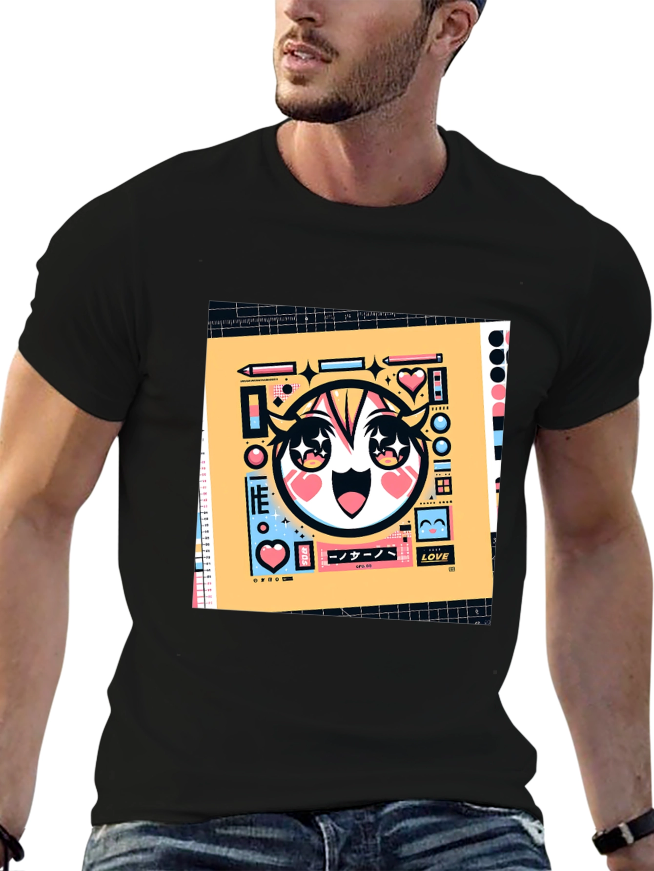 Anime Graphic Tee - Unique Cartoon Design
