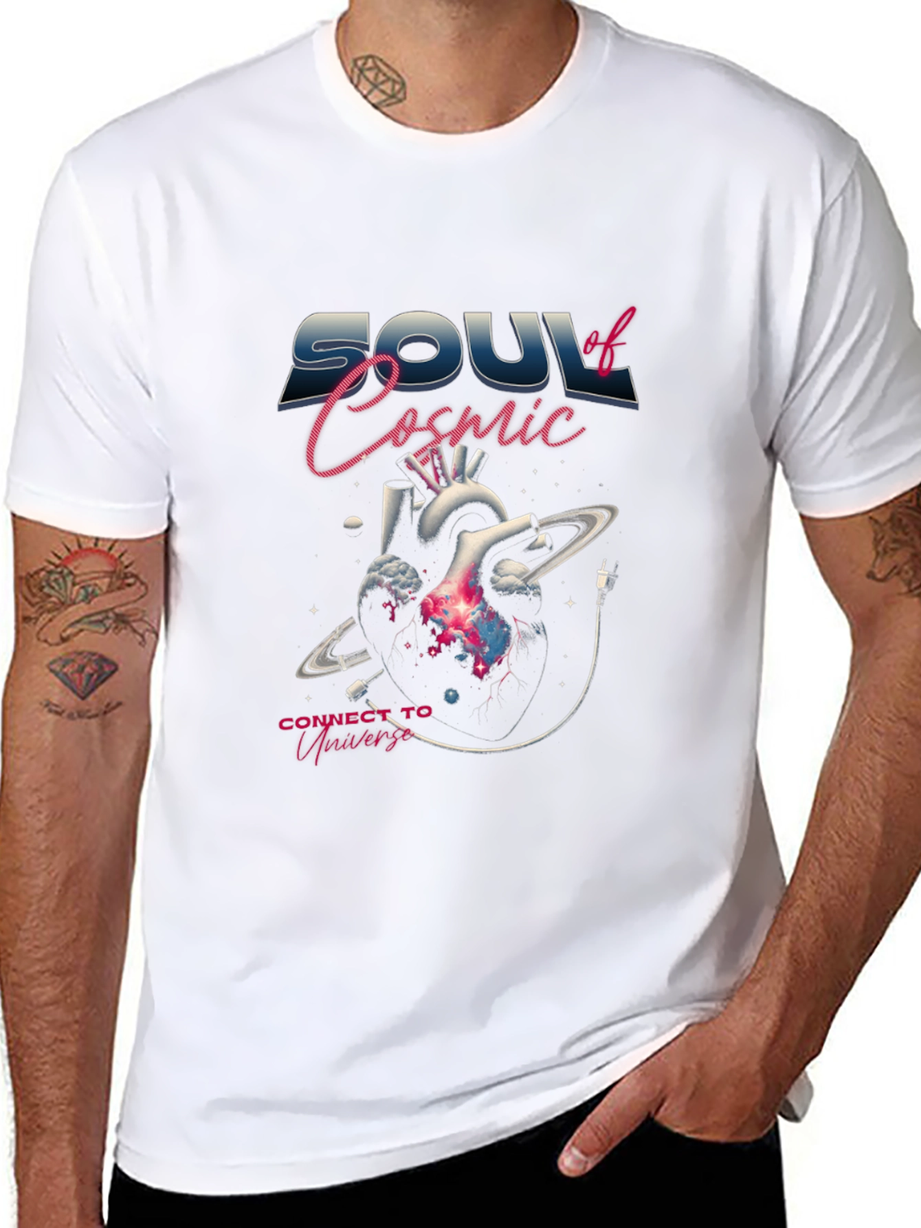 Soul of Cosmic Universe Black T-Shirt
