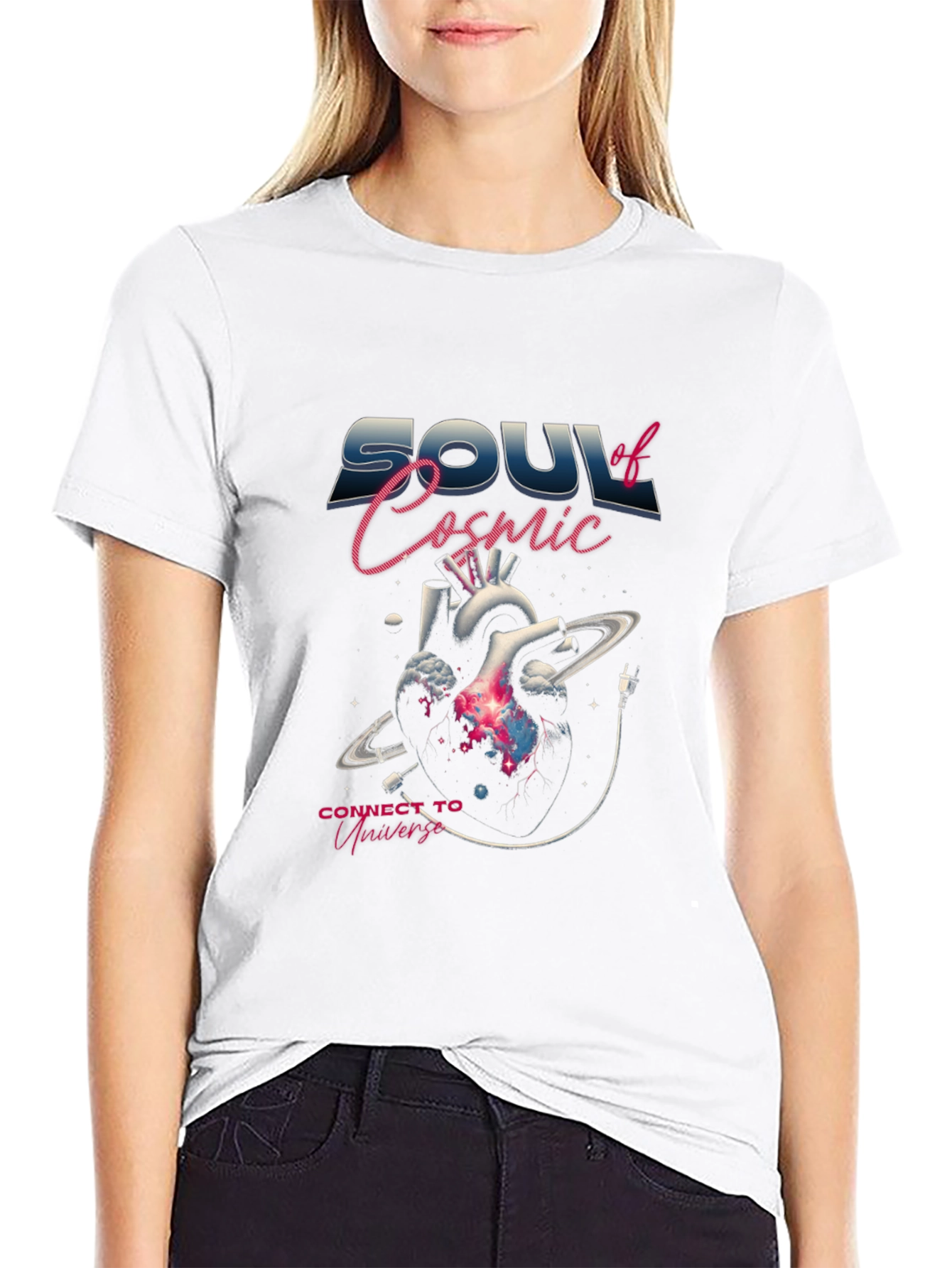 Soul of Cosmic Universe Black T-Shirt