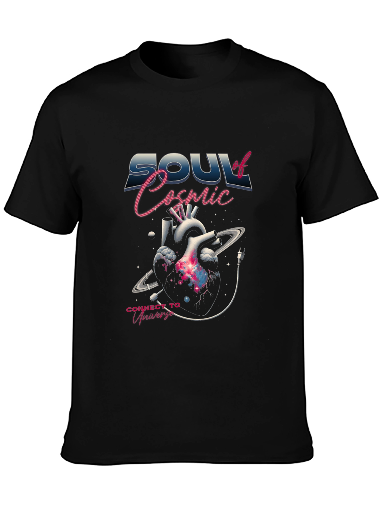 Soul of Cosmic Universe Black T-Shirt