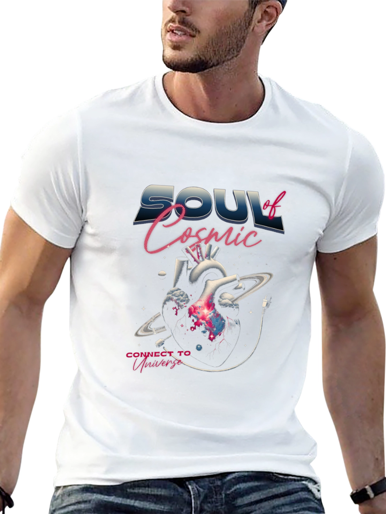 Soul of Cosmic Universe Black T-Shirt