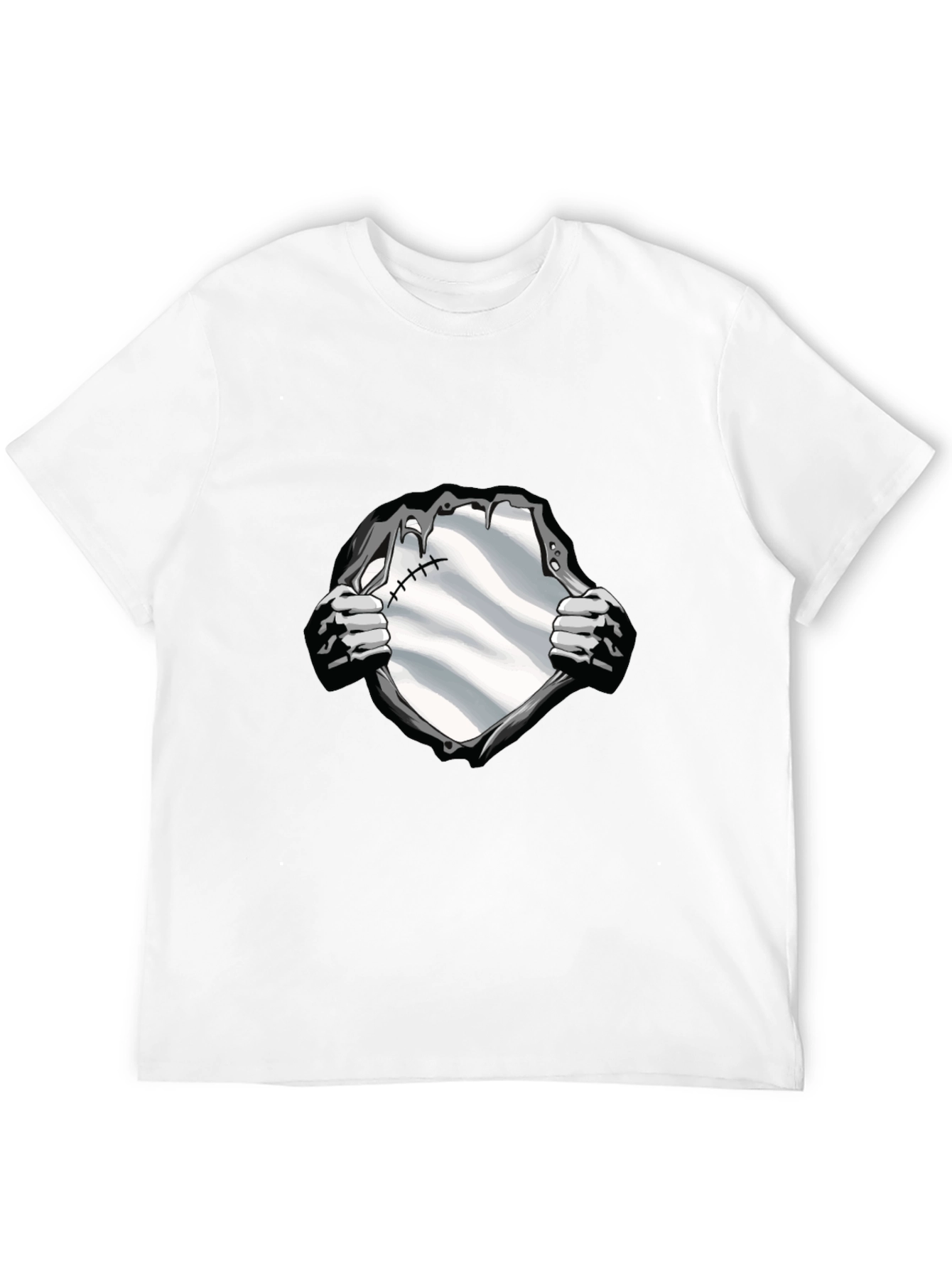 Superhero Reveal Graphic Tee - Black Cotton Blend