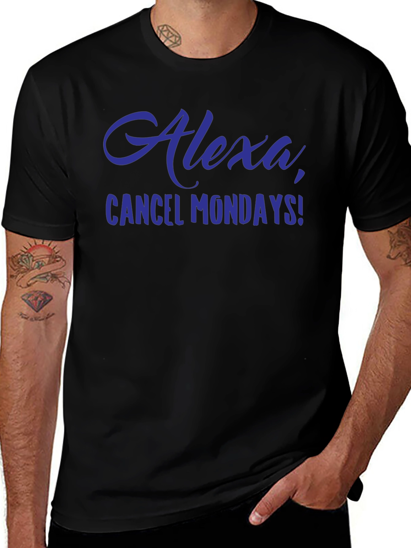 Alexa Cancel Mondays Funny Graphic T-Shirt