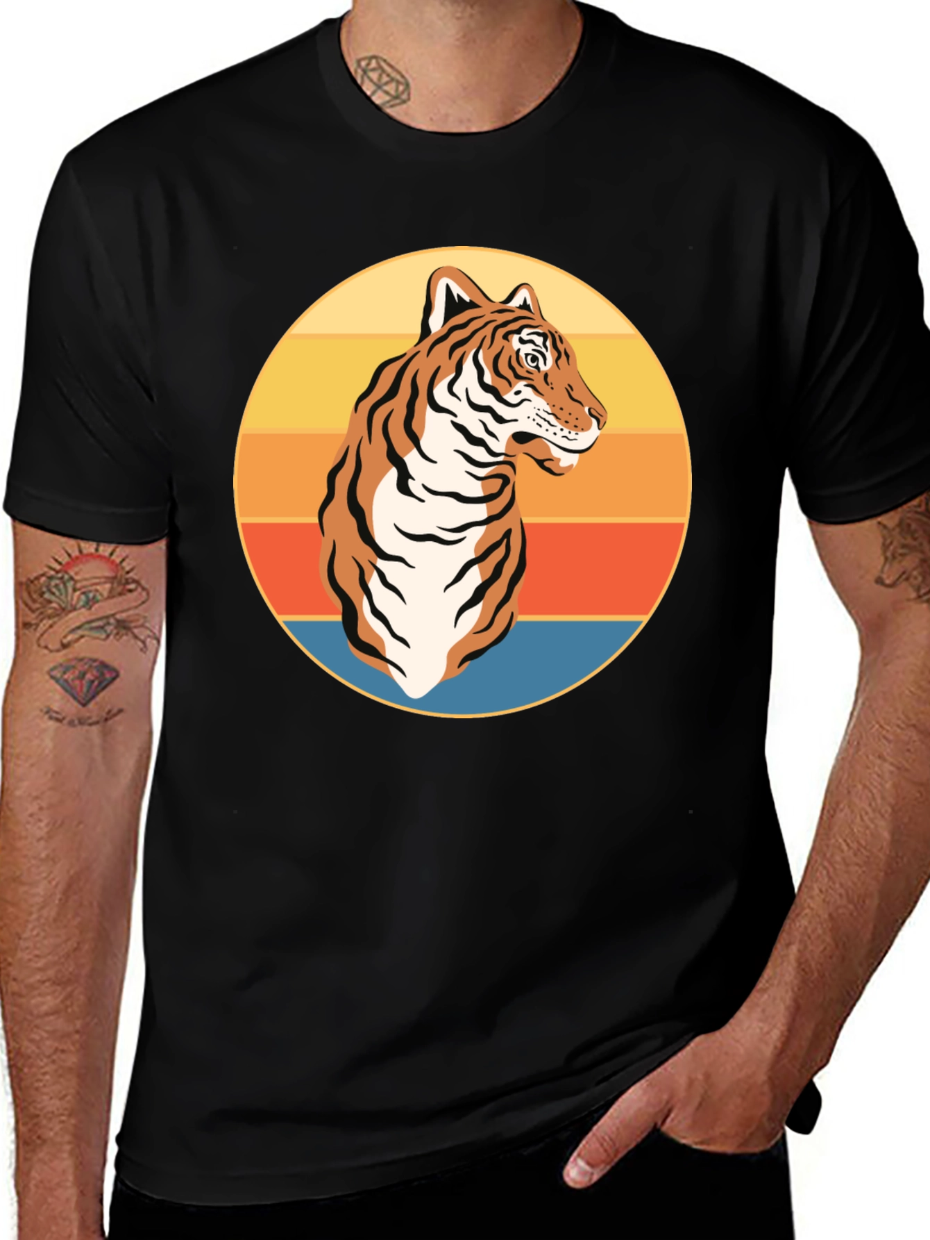 Retro Tiger Graphic T-Shirt