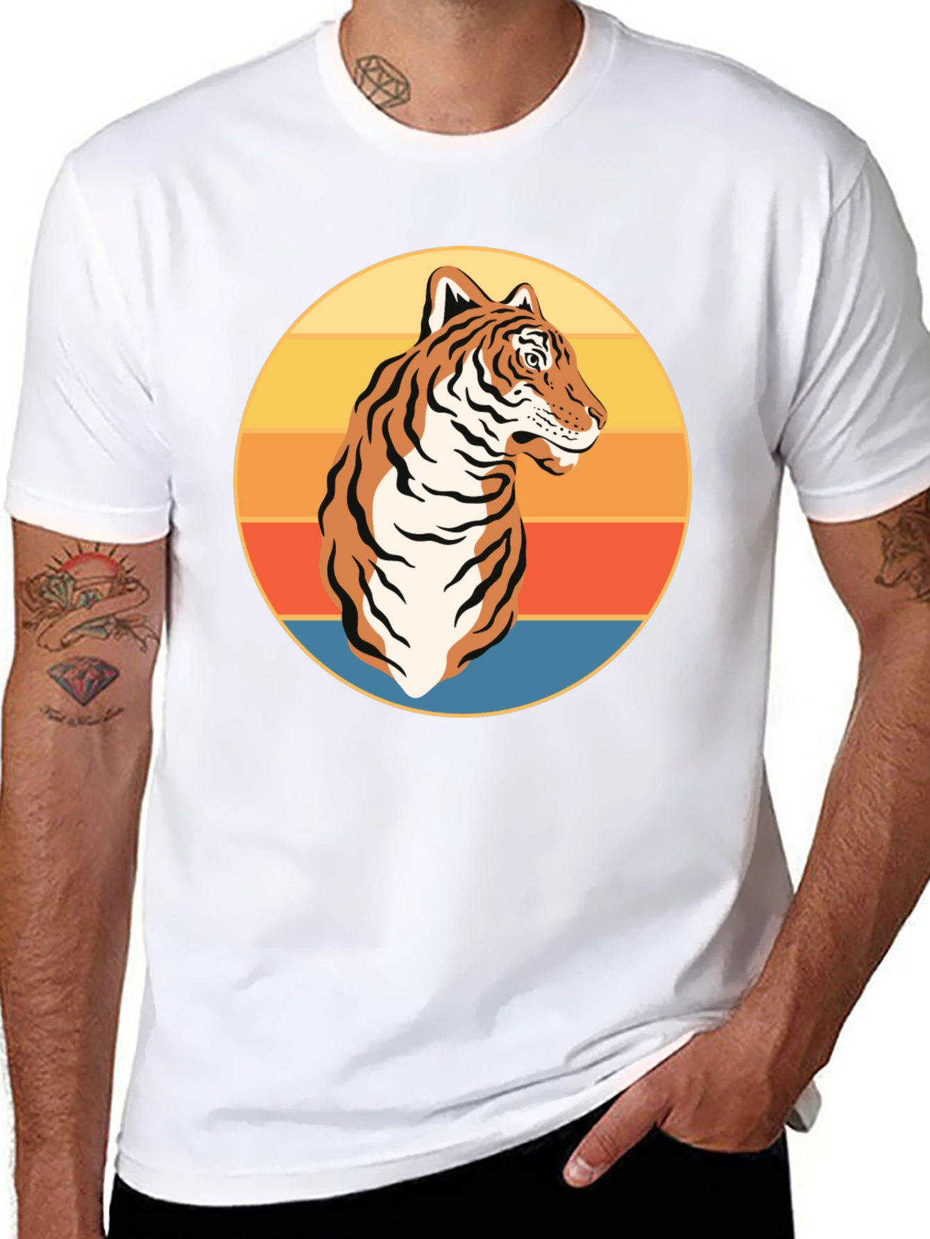 Retro Tiger Graphic T-Shirt