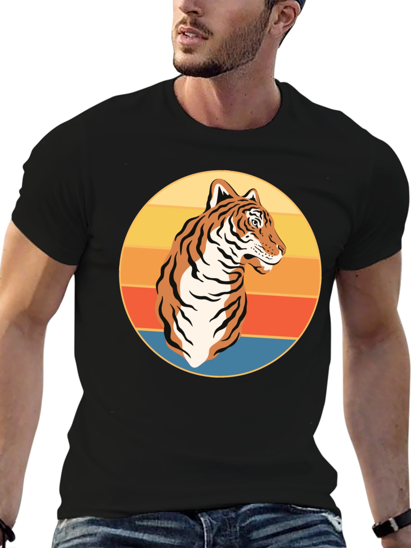 Retro Tiger Graphic T-Shirt
