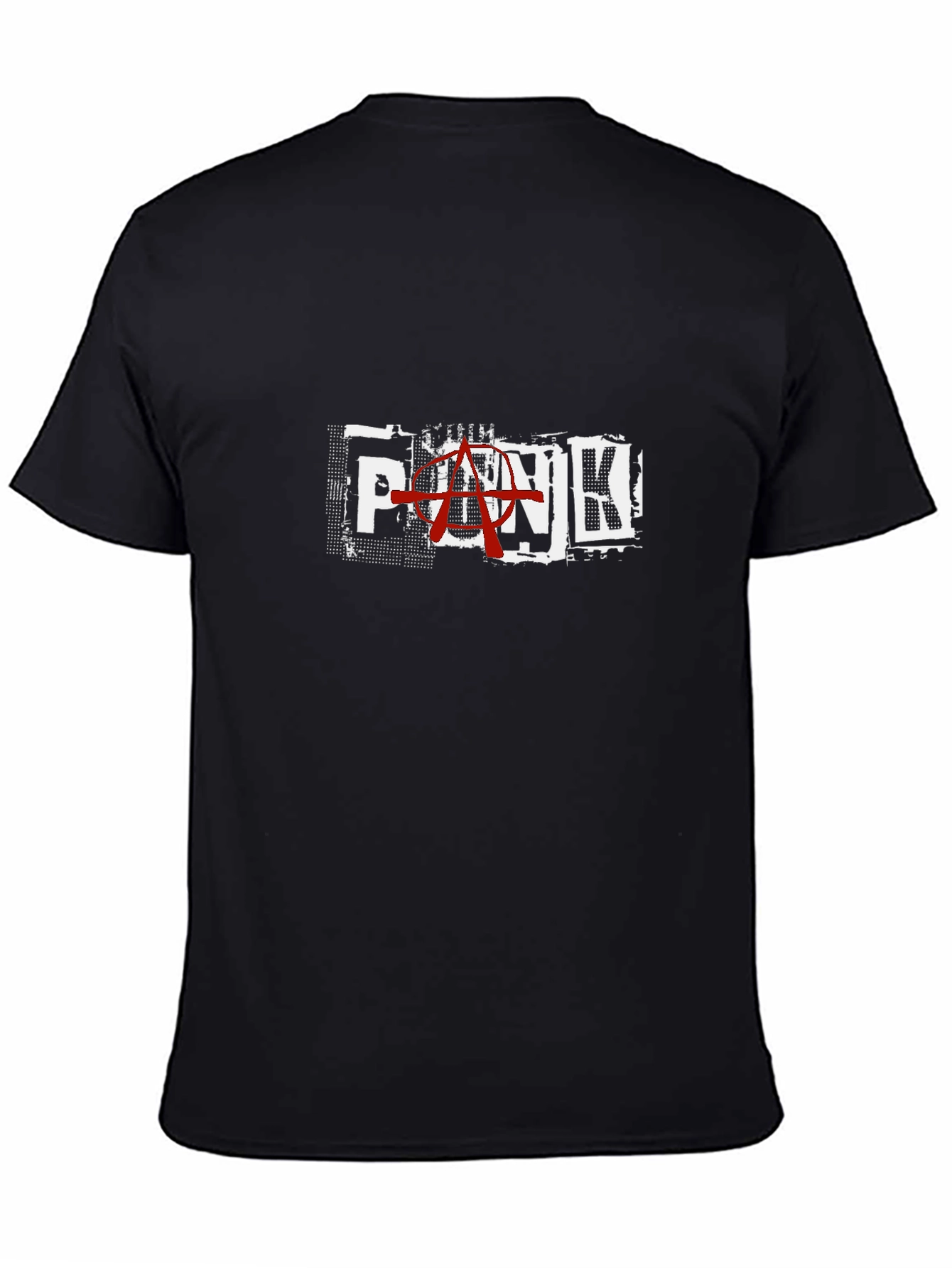 Punk Anarchy Graphic Print Black T-Shirt