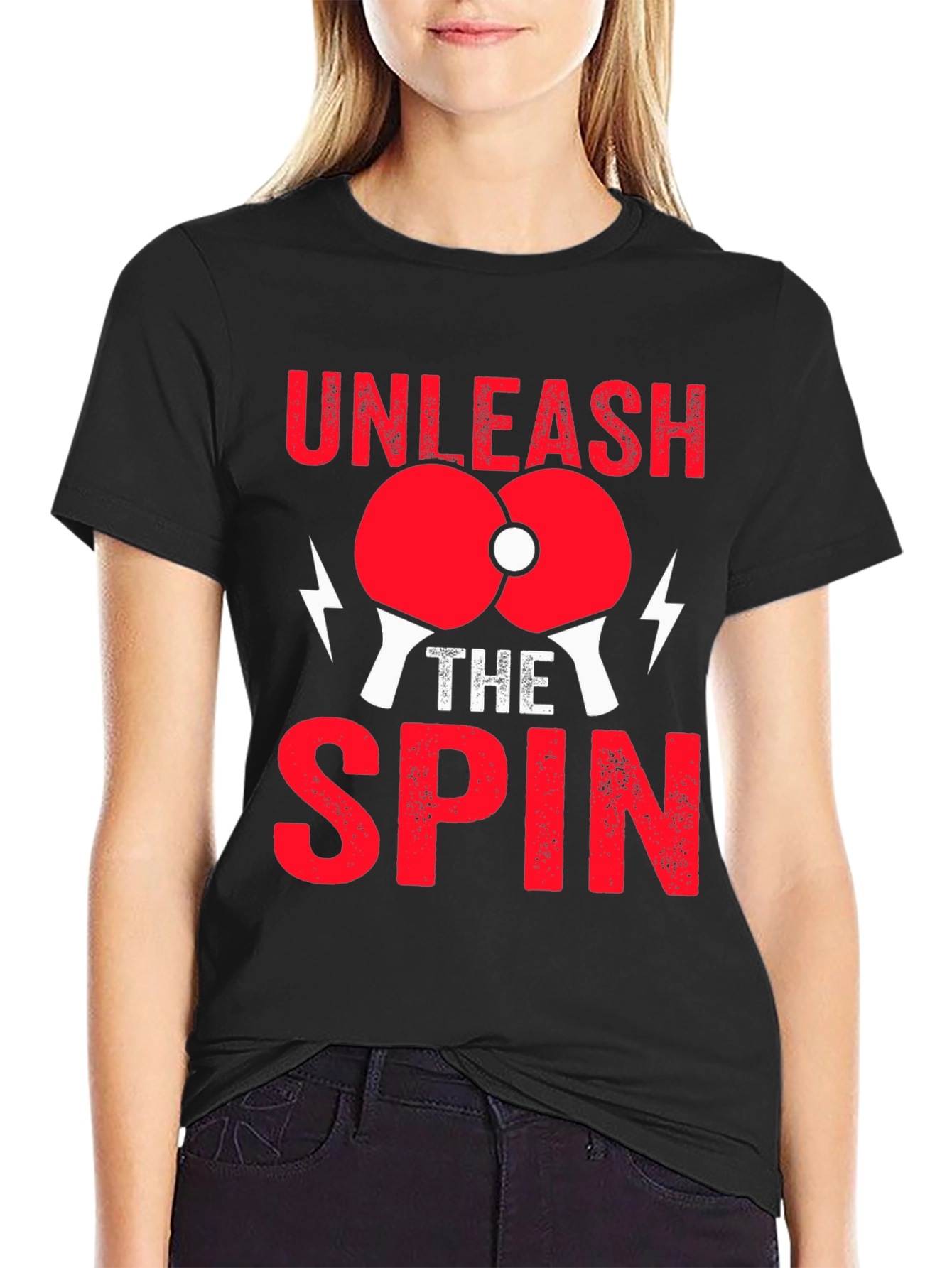 Unleash the Spin T-Shirt - Ping Pong Design