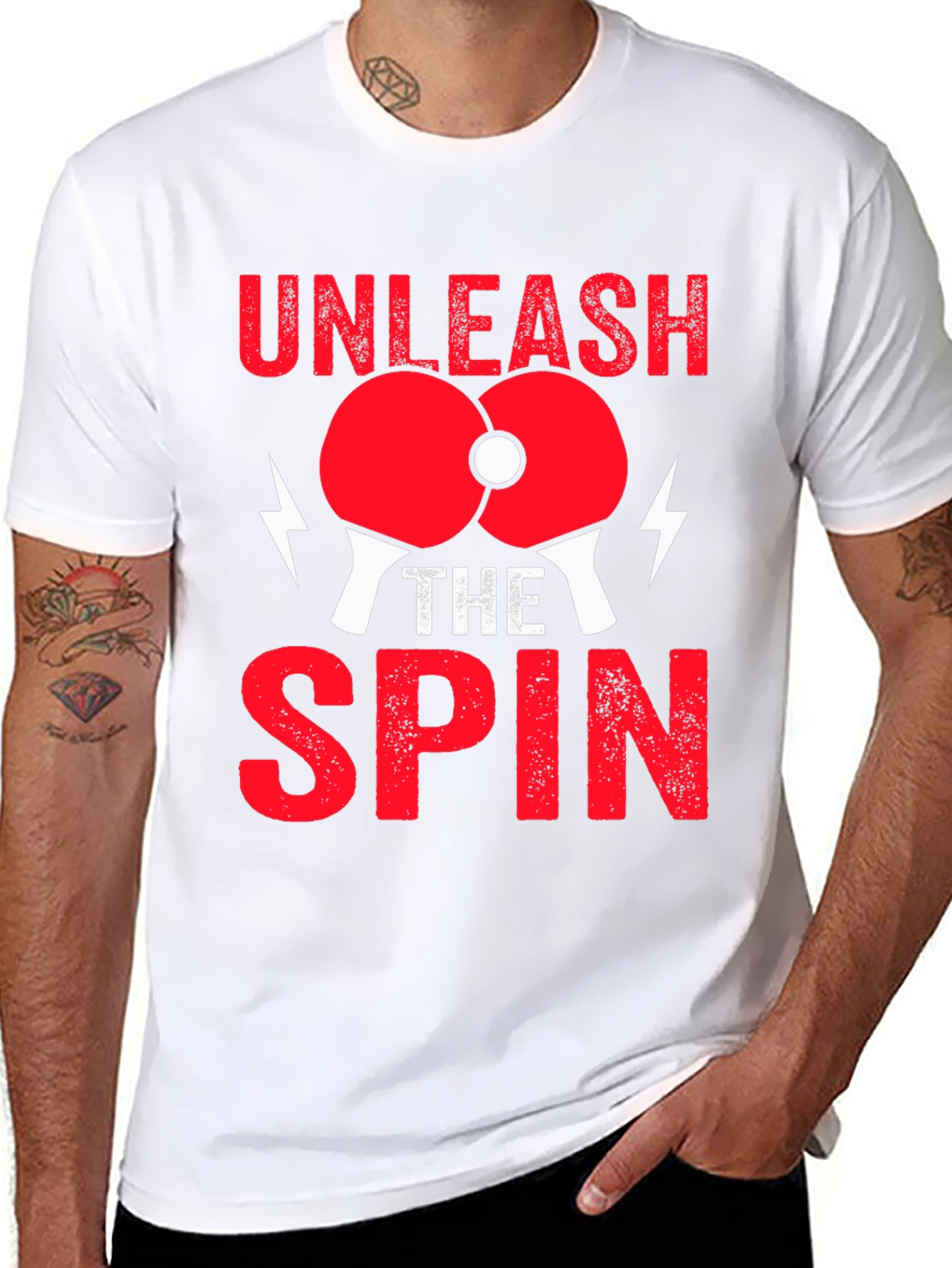 Unleash the Spin T-Shirt - Ping Pong Design