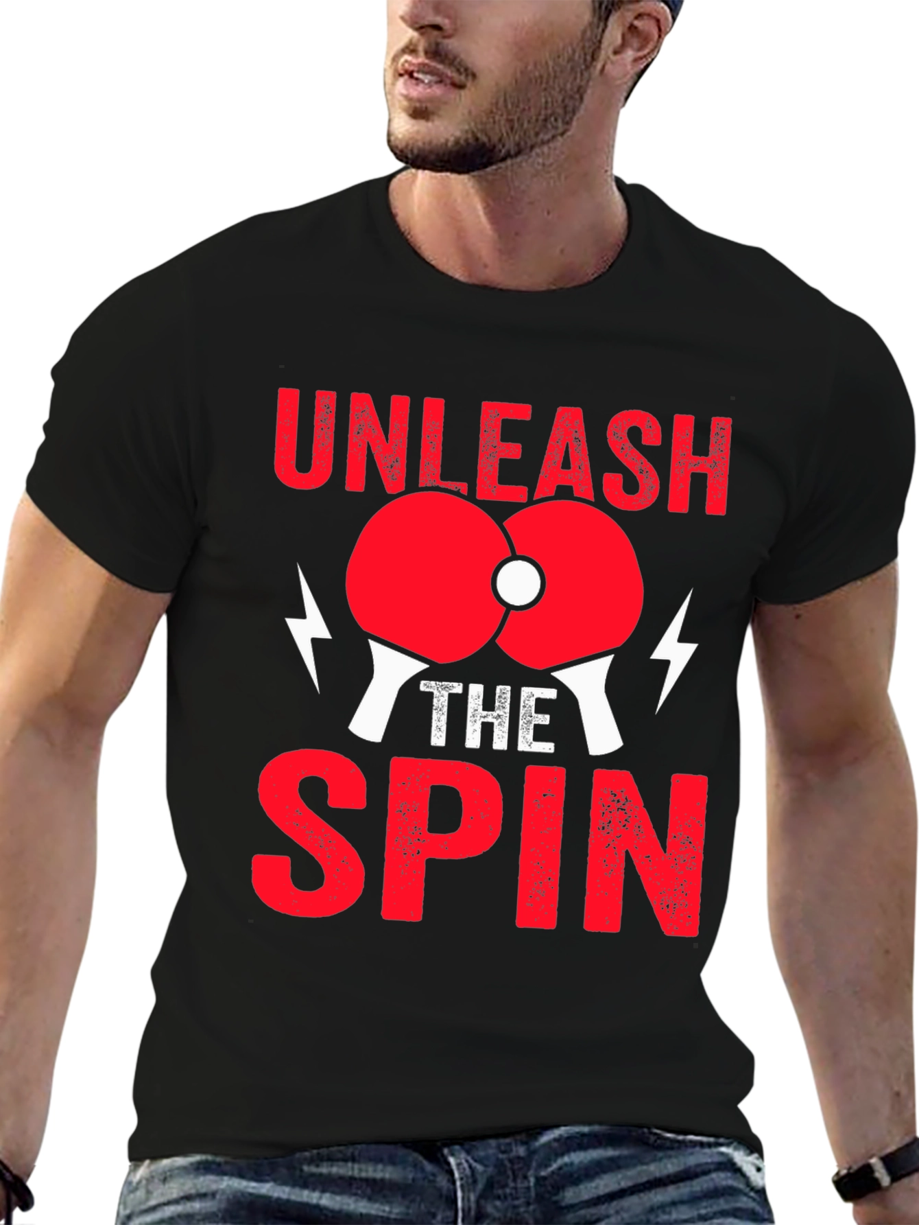 Unleash the Spin T-Shirt - Ping Pong Design