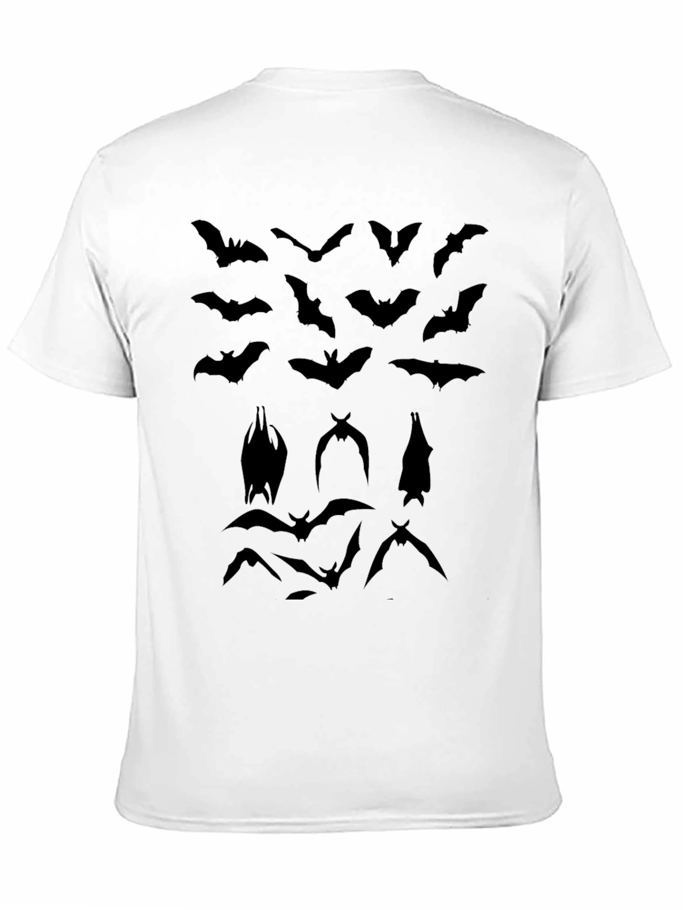 Bat Graphic Tee - Black Cotton T-Shirt